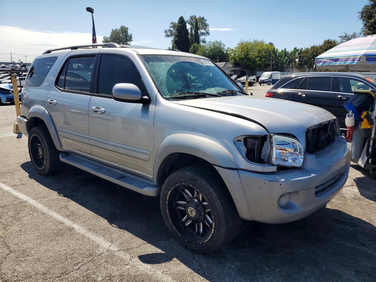 2007 Toyota Sequoia Sr5 Silver vin: 5TDZT34A97S294654