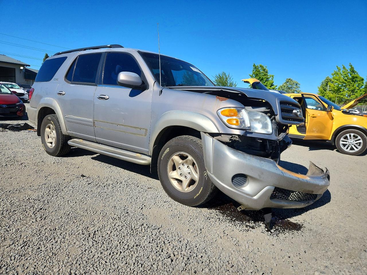 2001 Toyota Sequoia Sr5 Silver vin: 5TDZT34AX1S054942