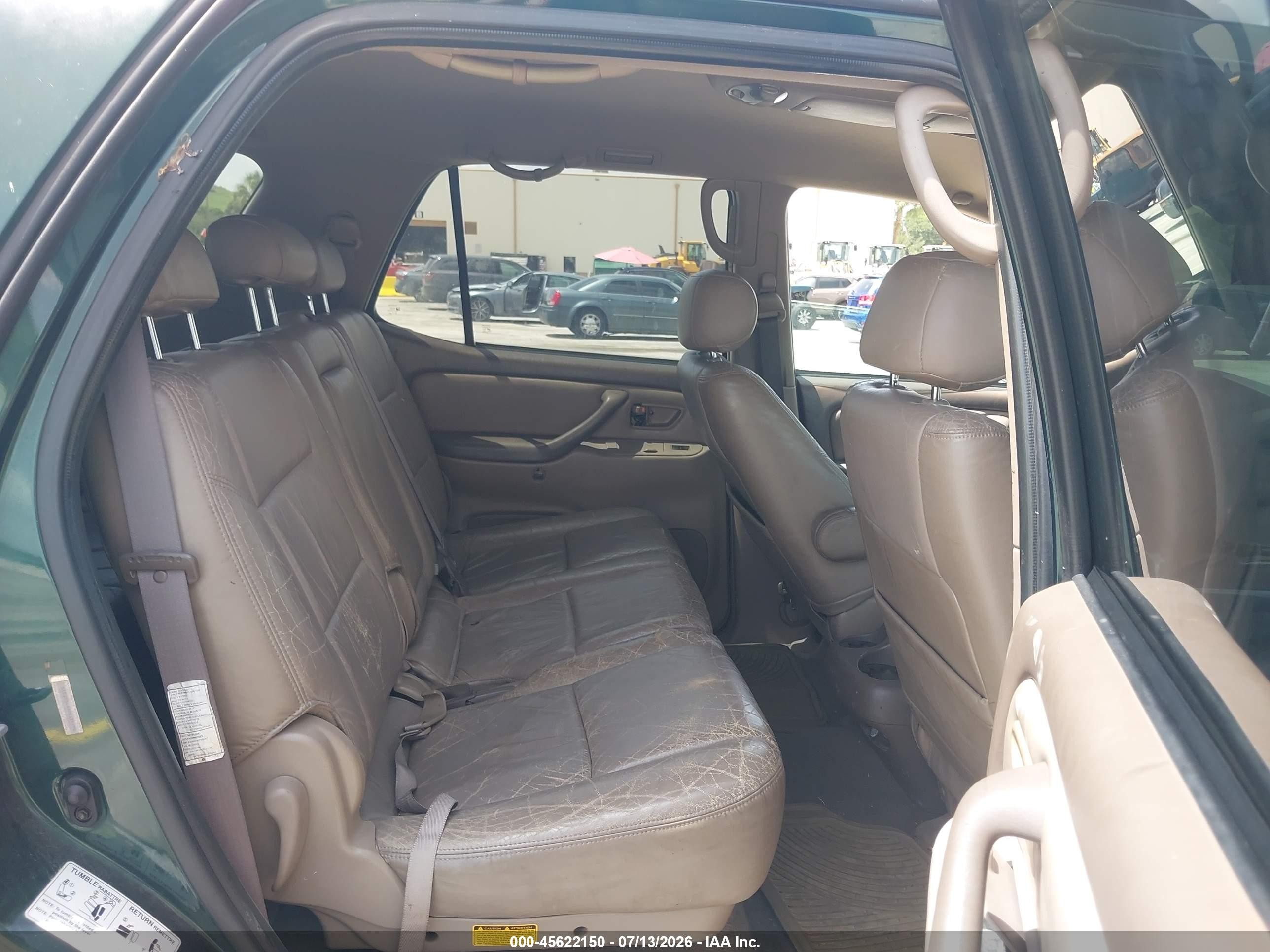 2002 Toyota Sequoia Sr5 V8 Green vin: 5TDZT34AX2S119998