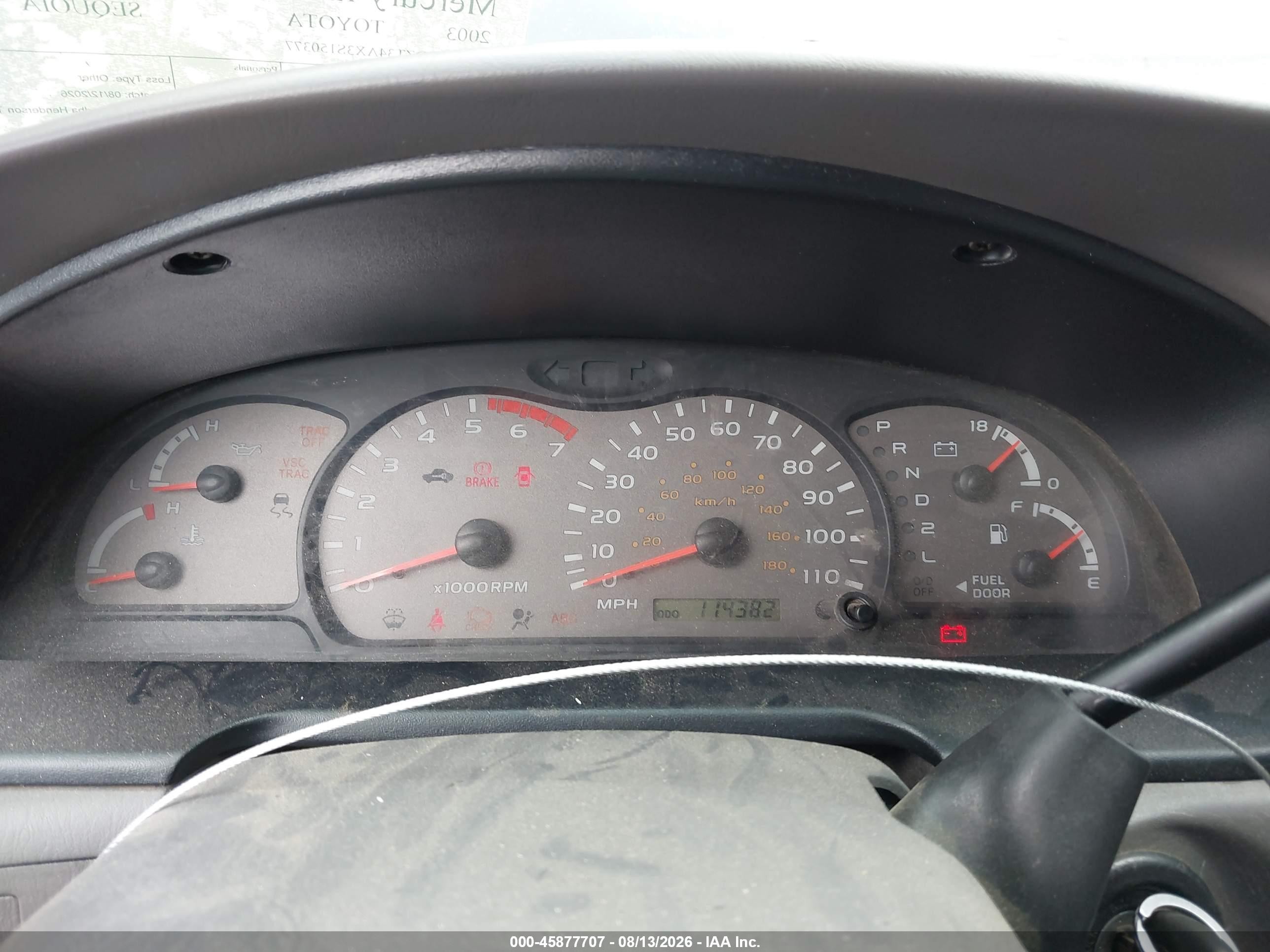 2003 Toyota Sequoia Sr5 V8 Black vin: 5TDZT34AX3S150377