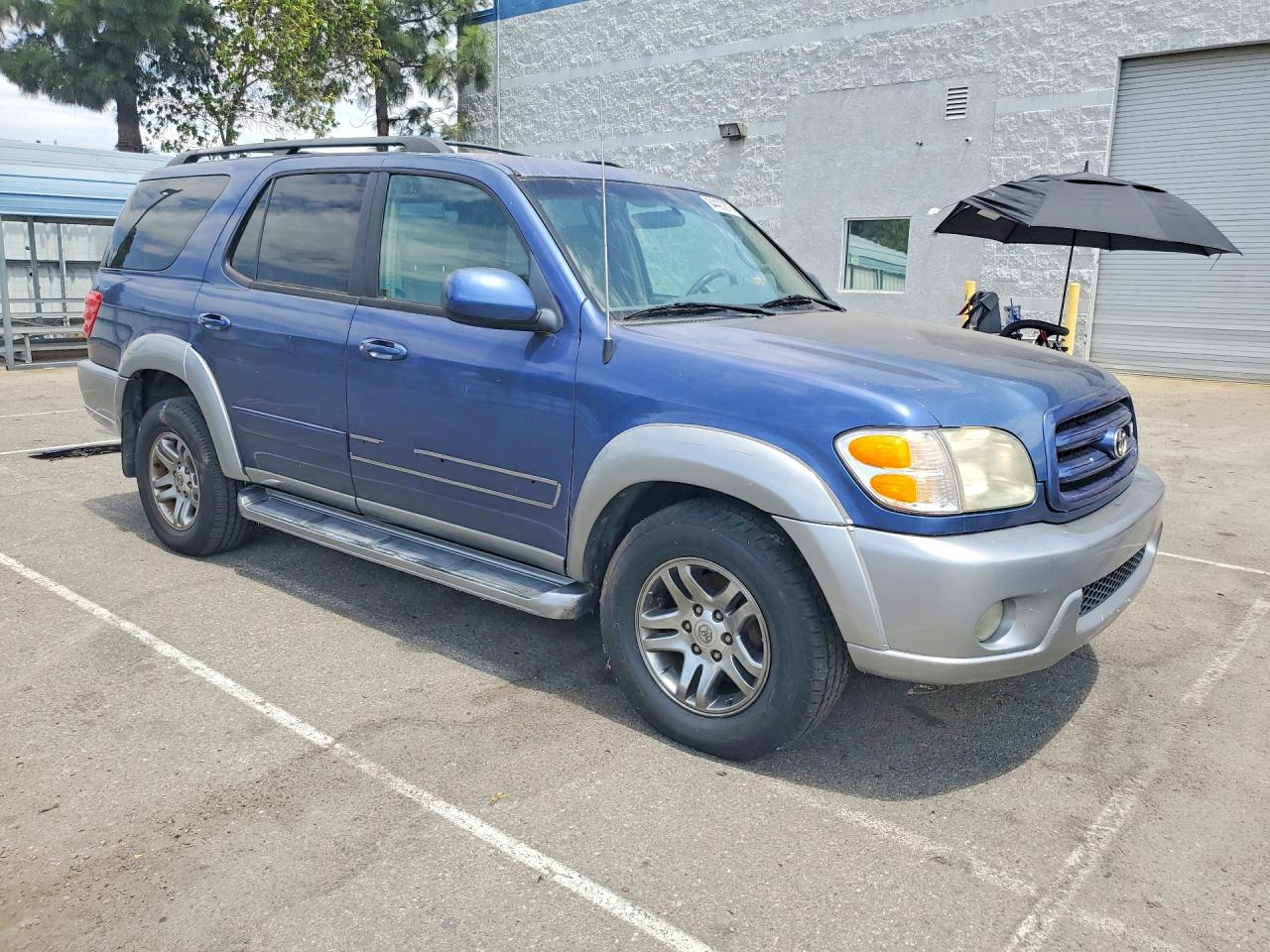 2004 Toyota Sequoia Sr5 Синий vin: 5TDZT34AX4S207498