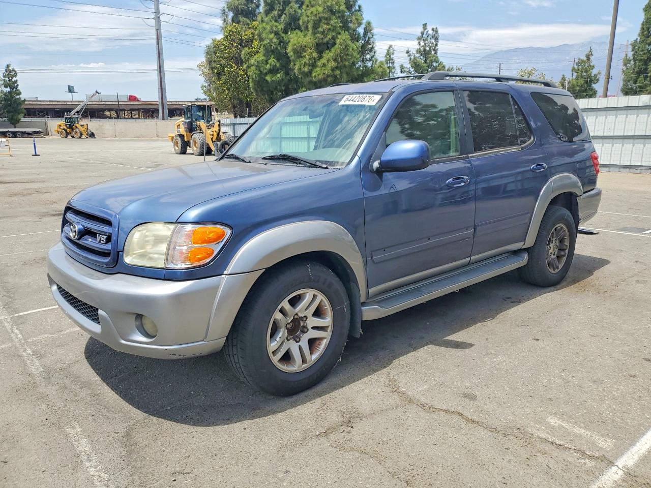 2004 Toyota Sequoia Sr5 Синий vin: 5TDZT34AX4S207498