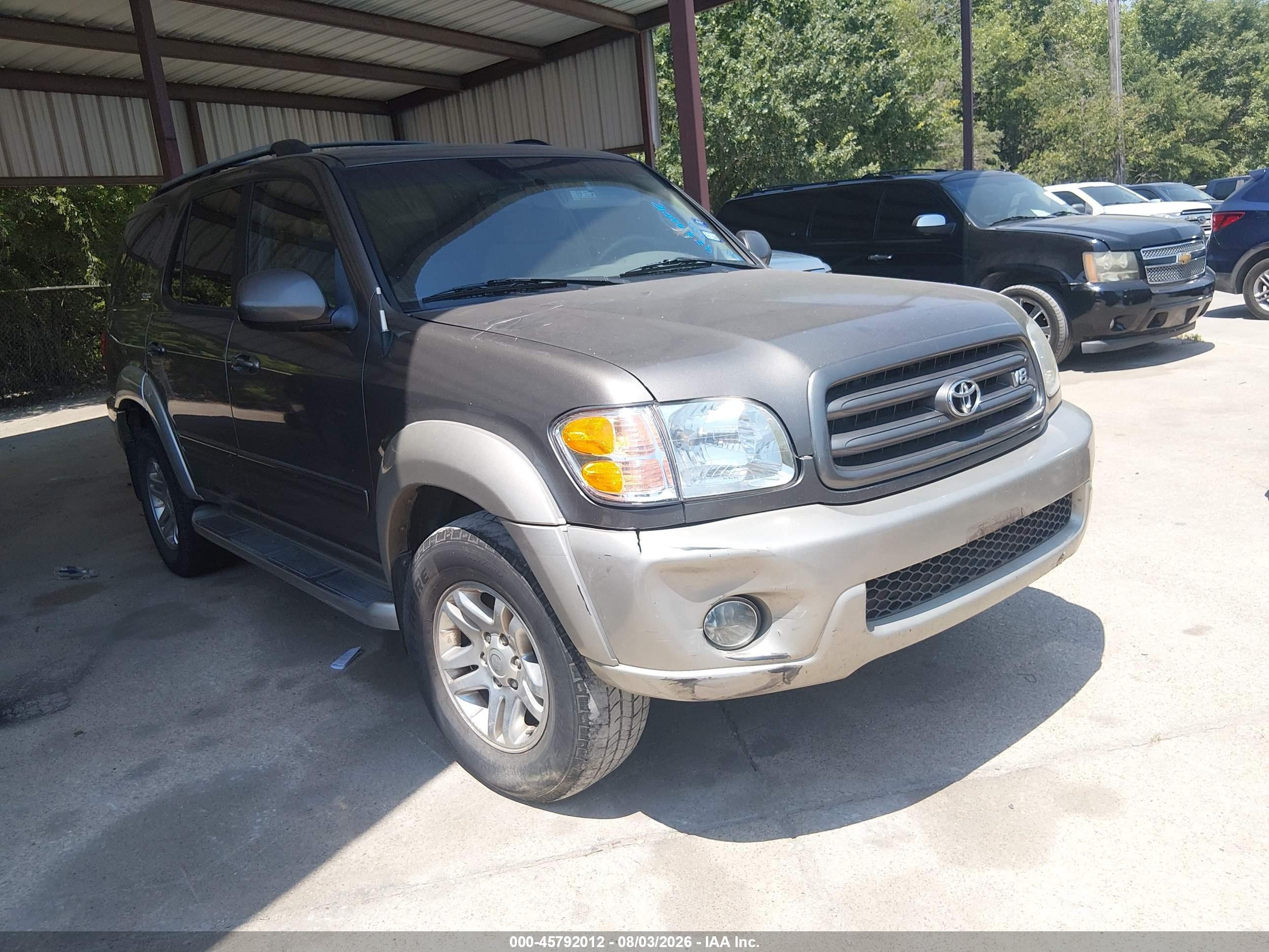 2004 Toyota Sequoia Sr5 V8 Серый vin: 5TDZT34AX4S233373