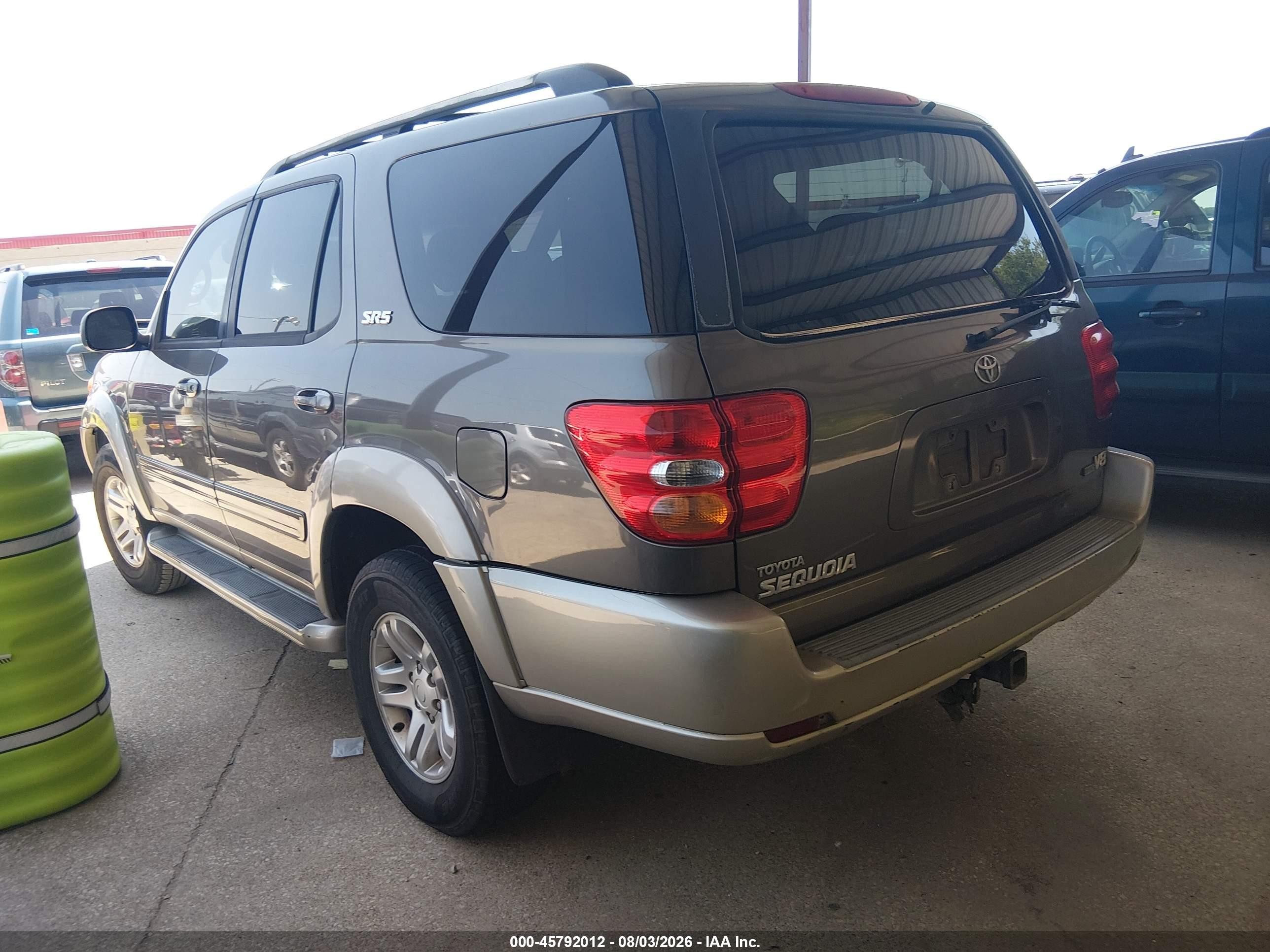 2004 Toyota Sequoia Sr5 V8 Серый vin: 5TDZT34AX4S233373