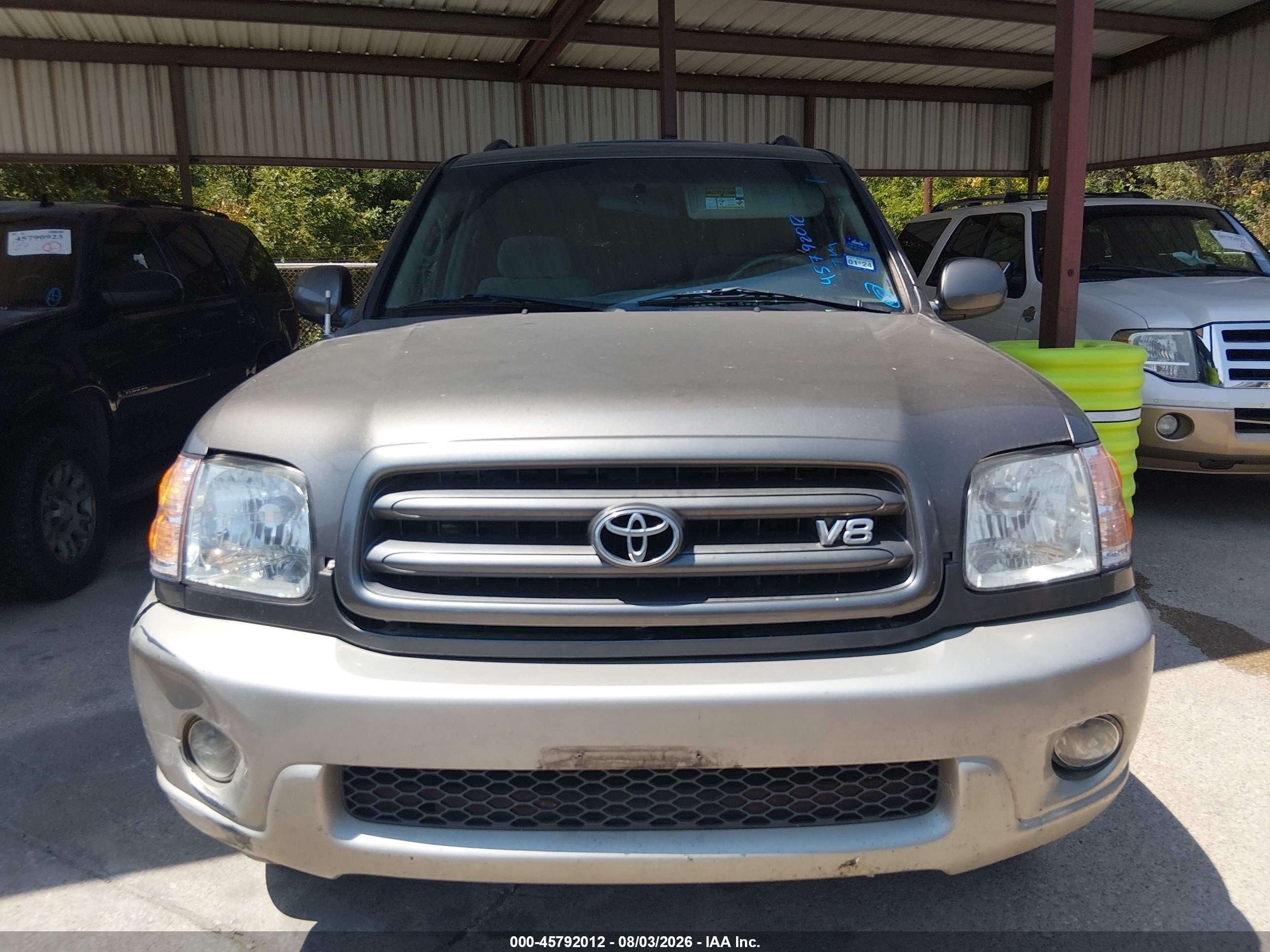 2004 Toyota Sequoia Sr5 V8 Серый vin: 5TDZT34AX4S233373