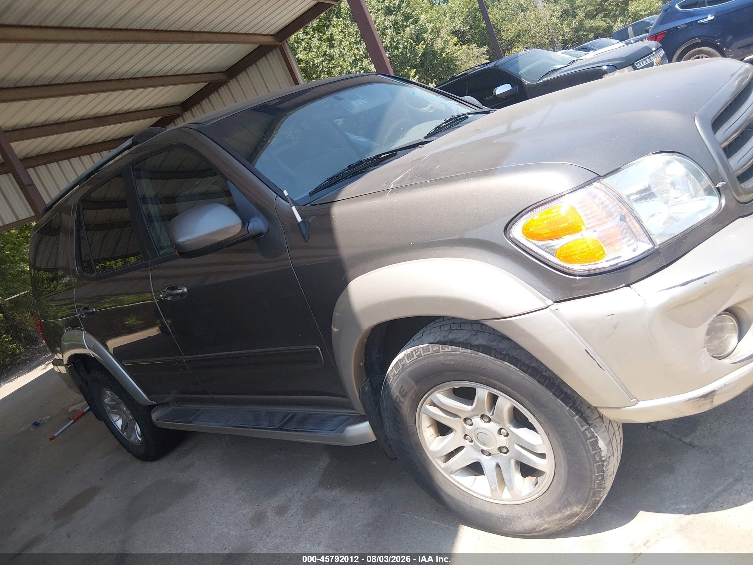 2004 Toyota Sequoia Sr5 V8 Серый vin: 5TDZT34AX4S233373