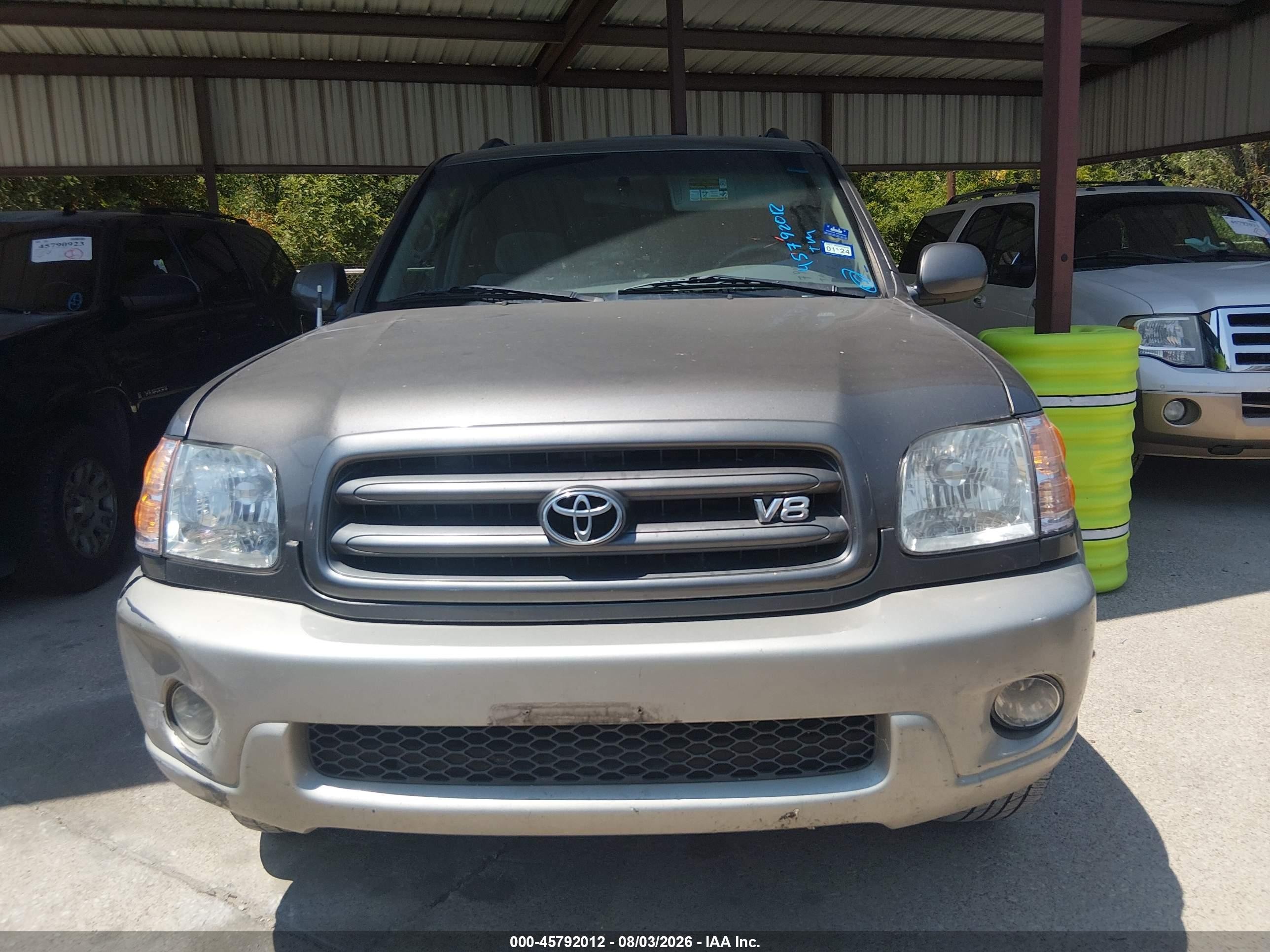2004 Toyota Sequoia Sr5 V8 Серый vin: 5TDZT34AX4S233373