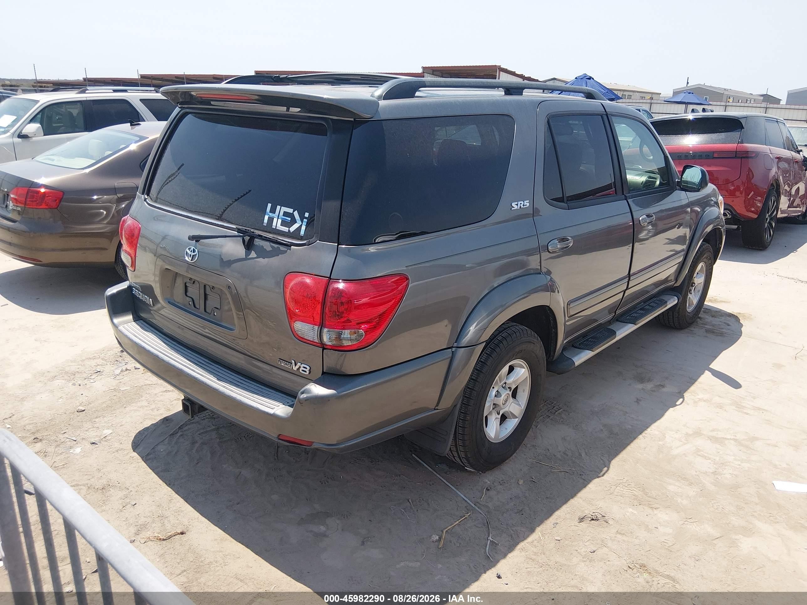 2005 Toyota Sequoia Sr5 V8 Gray vin: 5TDZT34AX5S254256