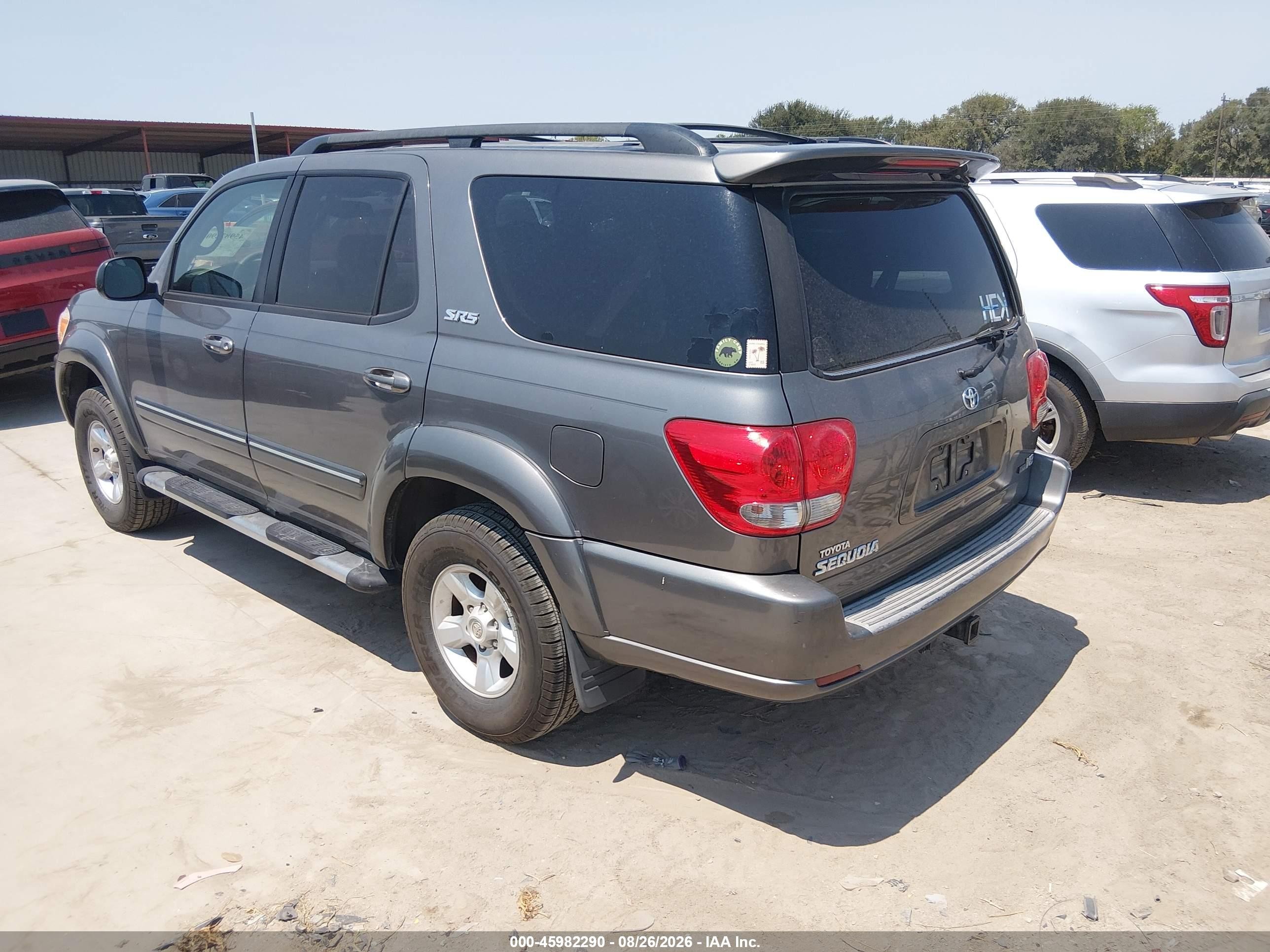 2005 Toyota Sequoia Sr5 V8 Gray vin: 5TDZT34AX5S254256