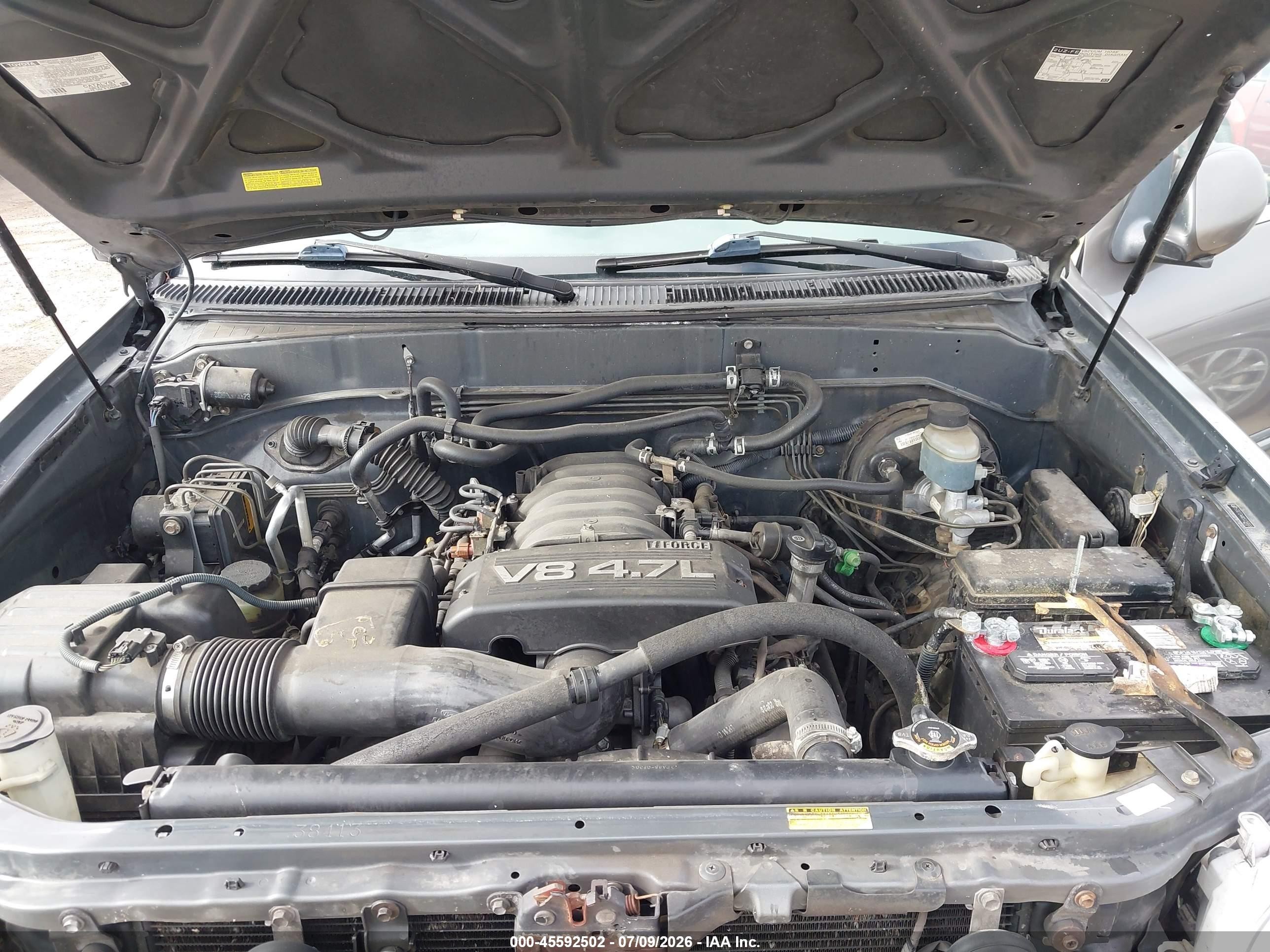 2005 Toyota Sequoia Sr5 V8 Gray vin: 5TDZT34AX5S256668
