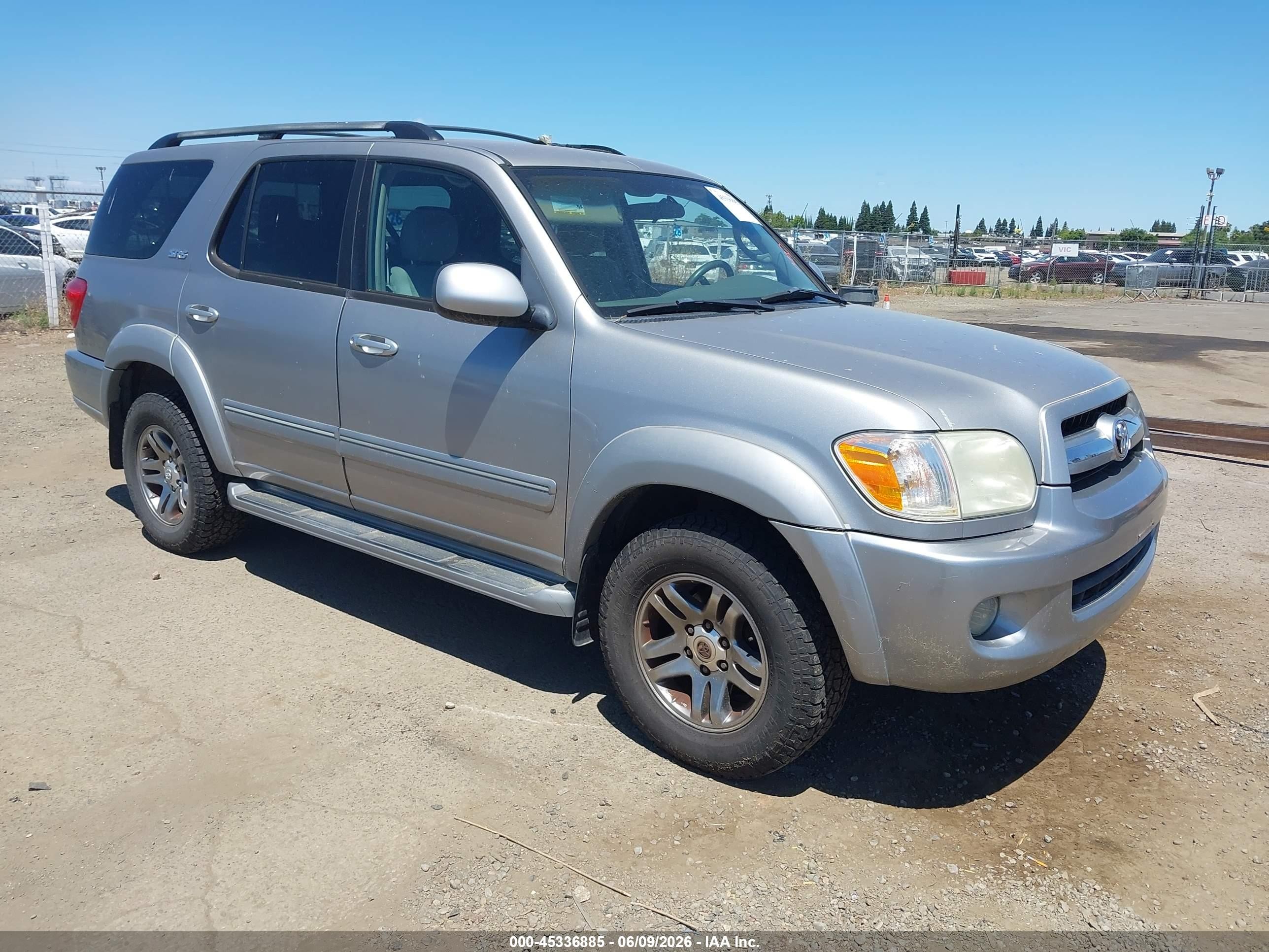 2006 Toyota Sequoia Sr5 V8 Silver vin: 5TDZT34AX6S272886