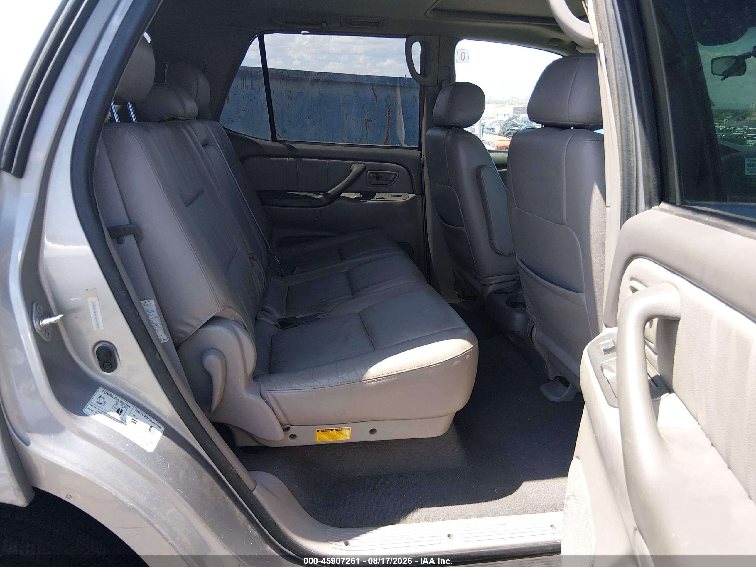 2001 Toyota Sequoia Limited V8 Gray vin: 5TDZT38A01S043295