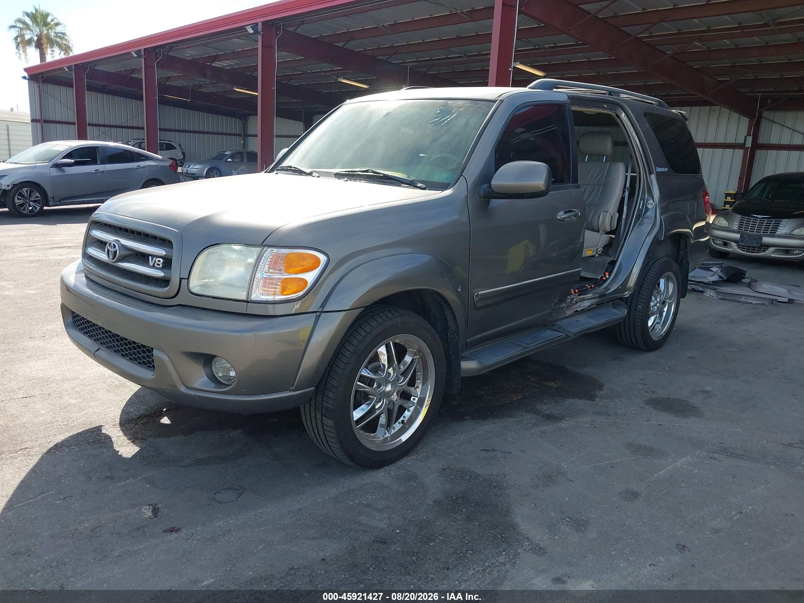 2004 Toyota Sequoia Limited V8 Серый vin: 5TDZT38A04S207424