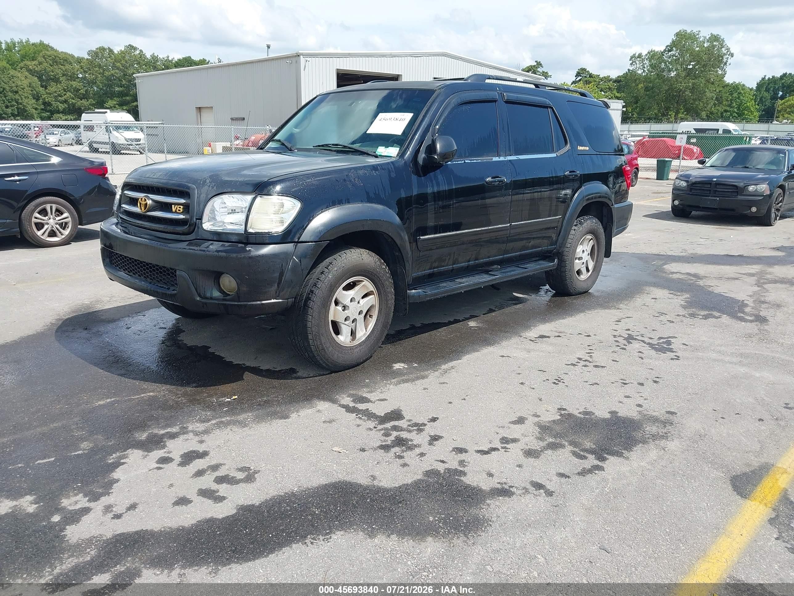 2001 Toyota Sequoia Limited V8 Black vin: 5TDZT38A11S033181