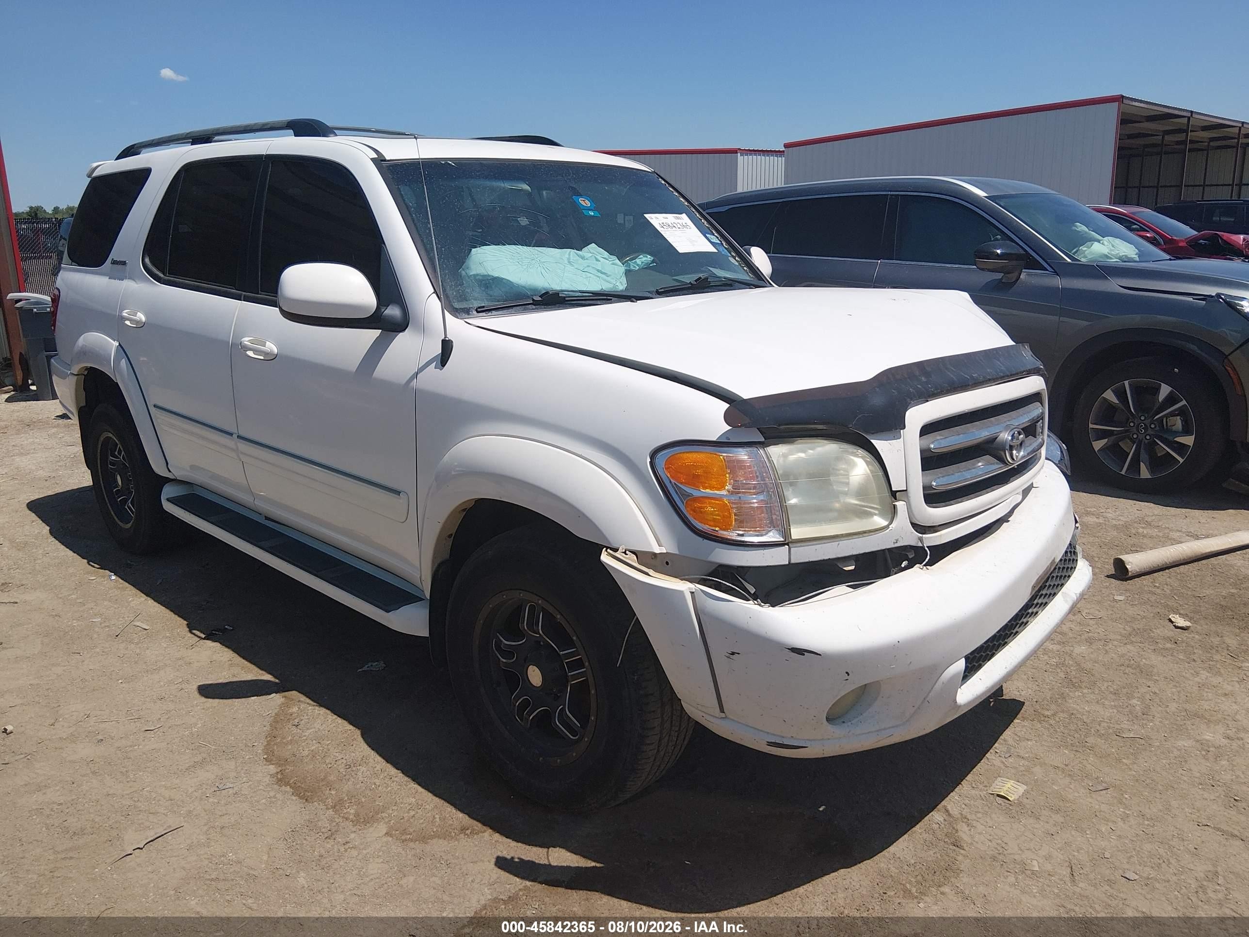 2004 Toyota Sequoia Limited V8 Белый vin: 5TDZT38A14S231635
