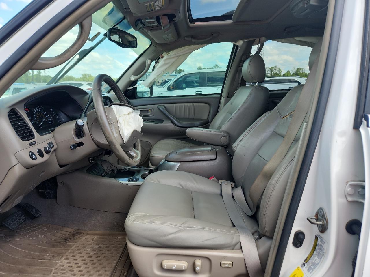 2005 Toyota Sequoia Limited White vin: 5TDZT38A15S239042