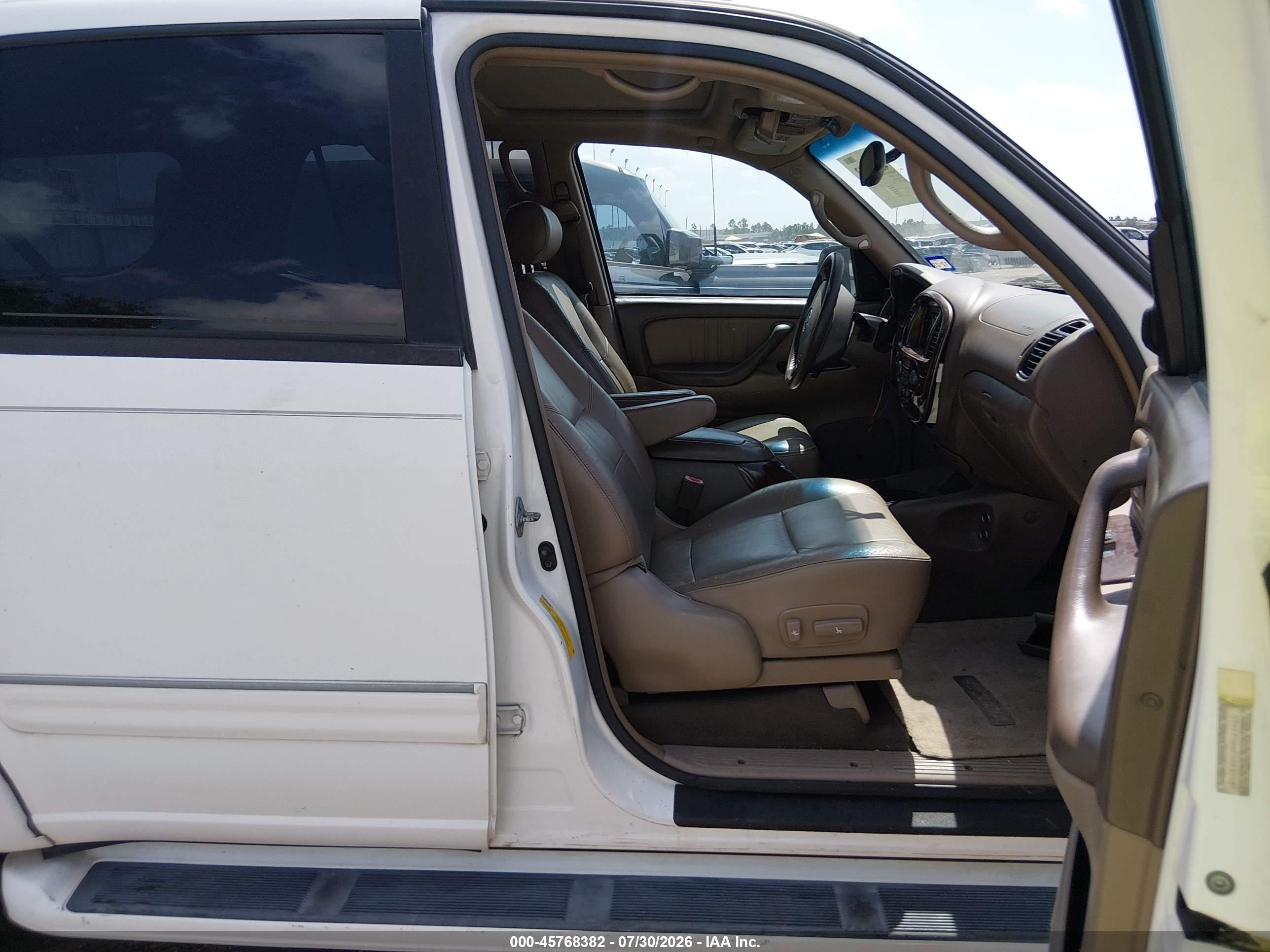 2004 Toyota Sequoia Limited V8 White vin: 5TDZT38A24S215430
