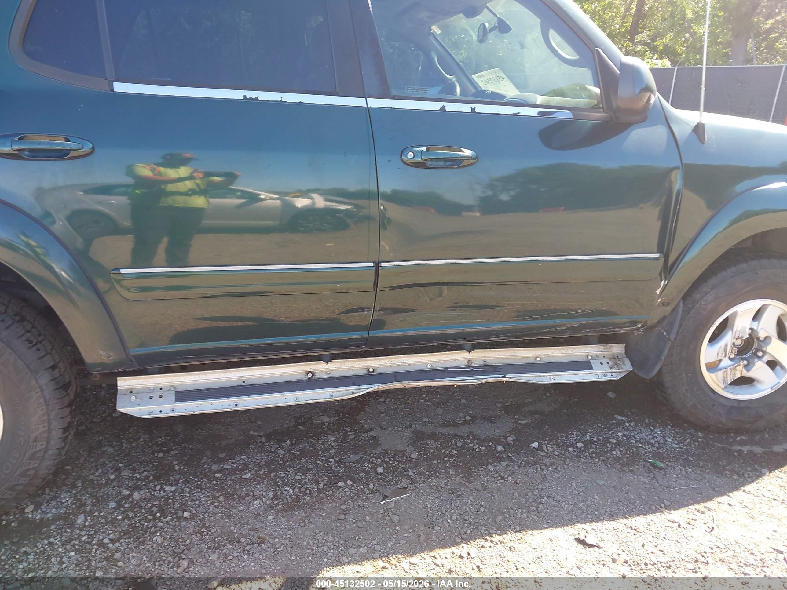 2001 Toyota Sequoia Limited V8 Green vin: 5TDZT38A31S047891