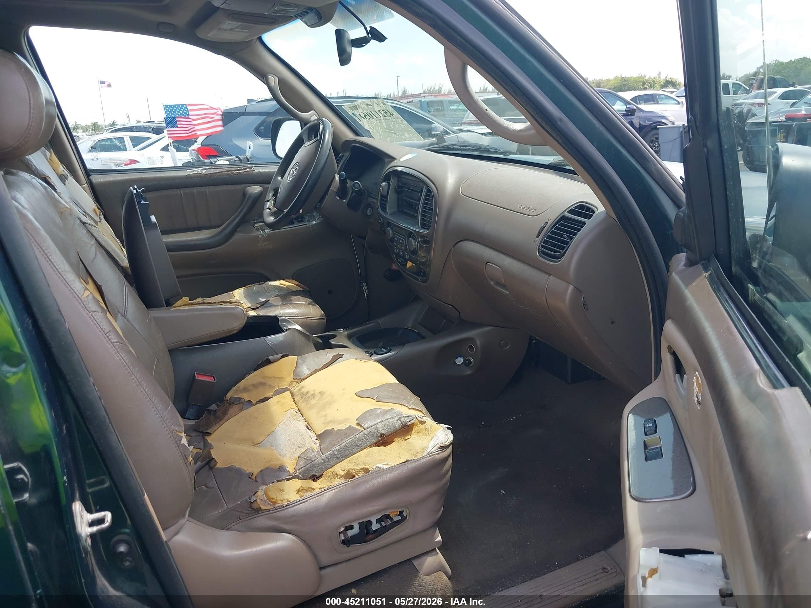 2003 Toyota Sequoia Limited V8 Green vin: 5TDZT38A33S177835