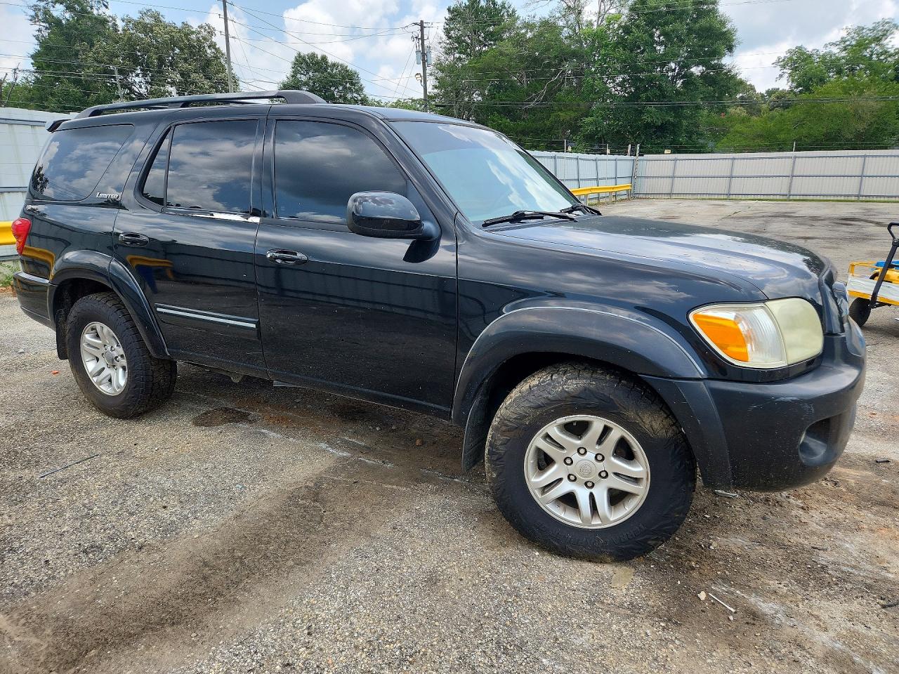 2006 Toyota Sequoia Limited Black vin: 5TDZT38A36S274375