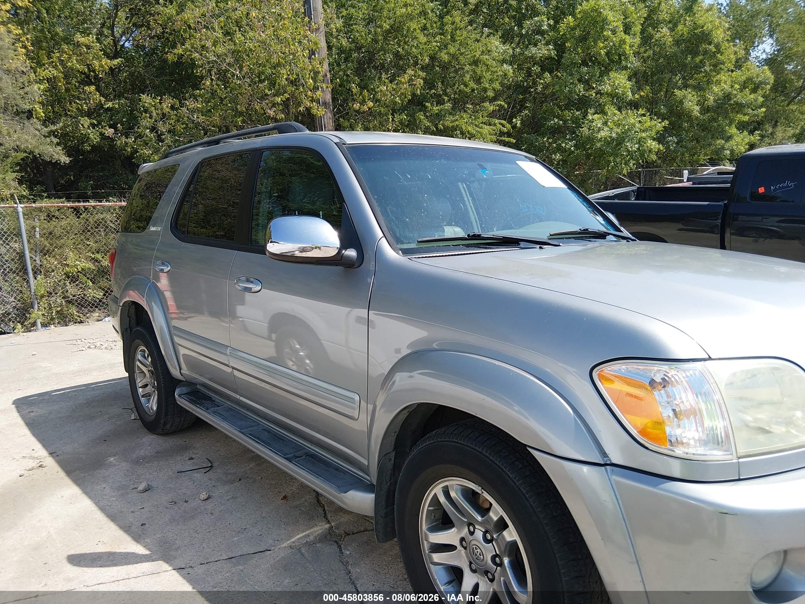 2007 Toyota Sequoia Limited Silver vin: 5TDZT38A37S295891