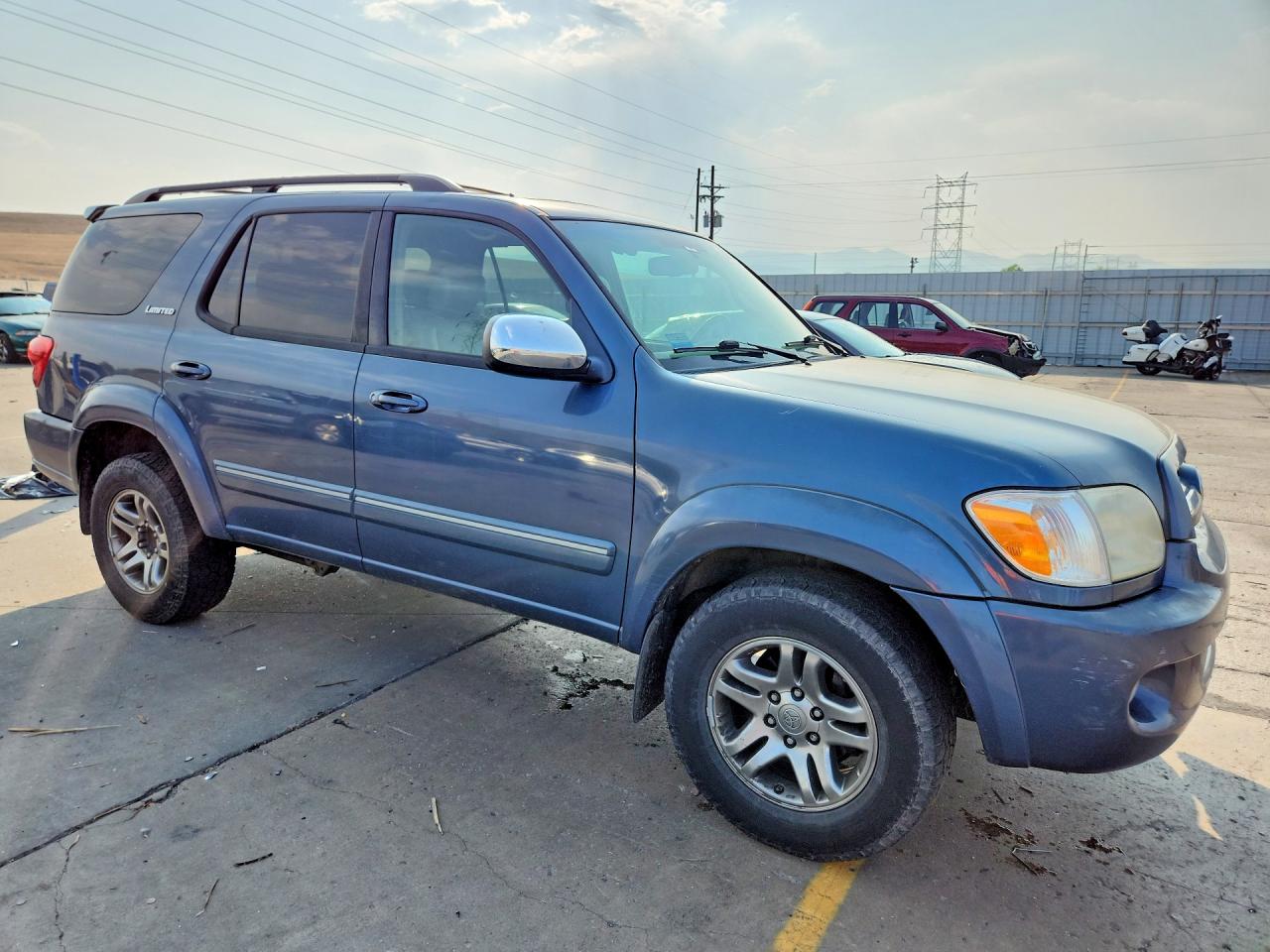 2007 Toyota Sequoia Limited Blue vin: 5TDZT38A37S298869