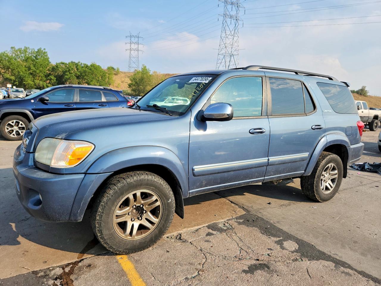 2007 Toyota Sequoia Limited Blue vin: 5TDZT38A37S298869