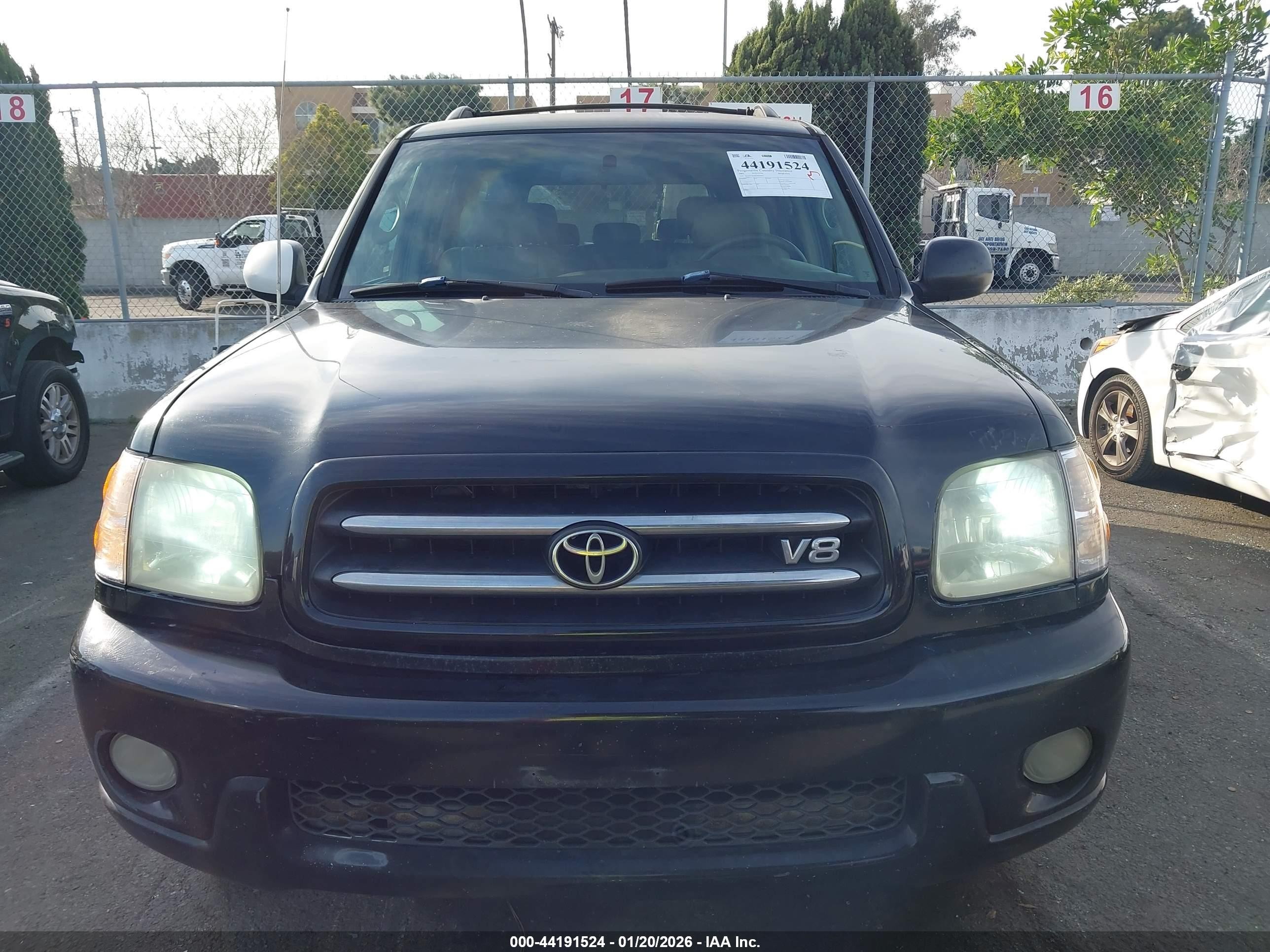 2001 Toyota Sequoia Limited V8 Black vin: 5TDZT38A41S005097