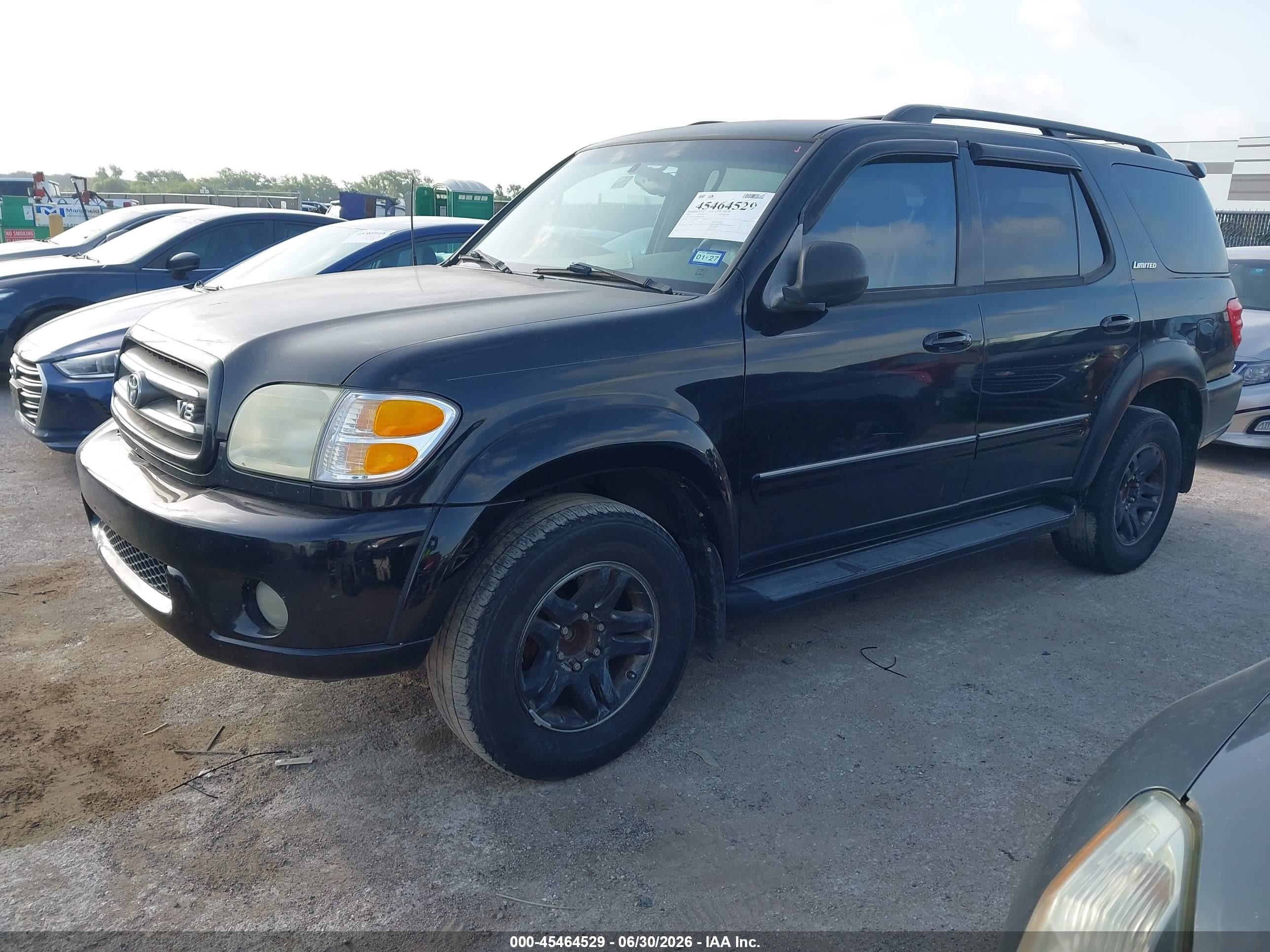 2004 Toyota Sequoia Limited V8 Black vin: 5TDZT38A44S208799