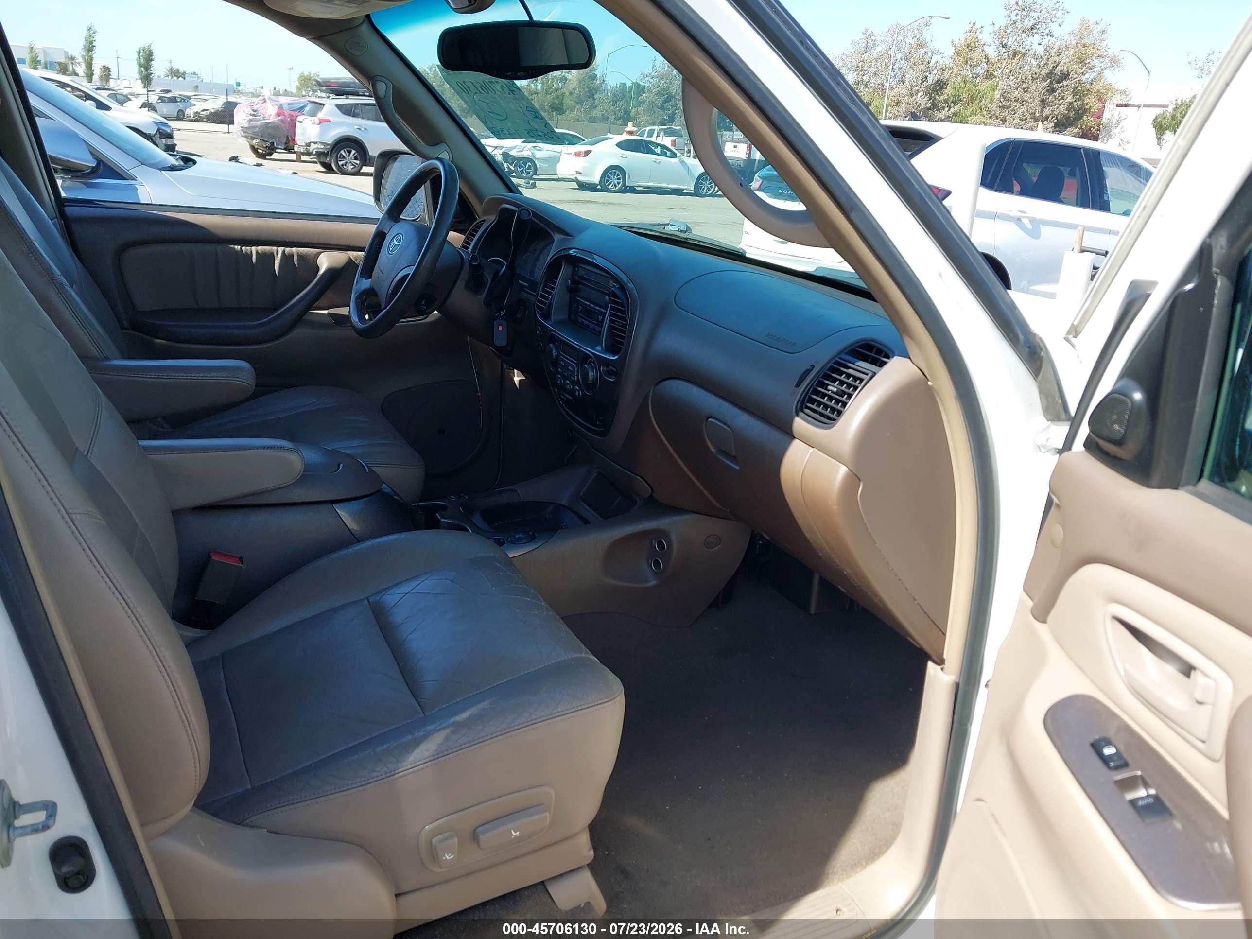 2004 Toyota Sequoia Limited V8 White vin: 5TDZT38A44S220144