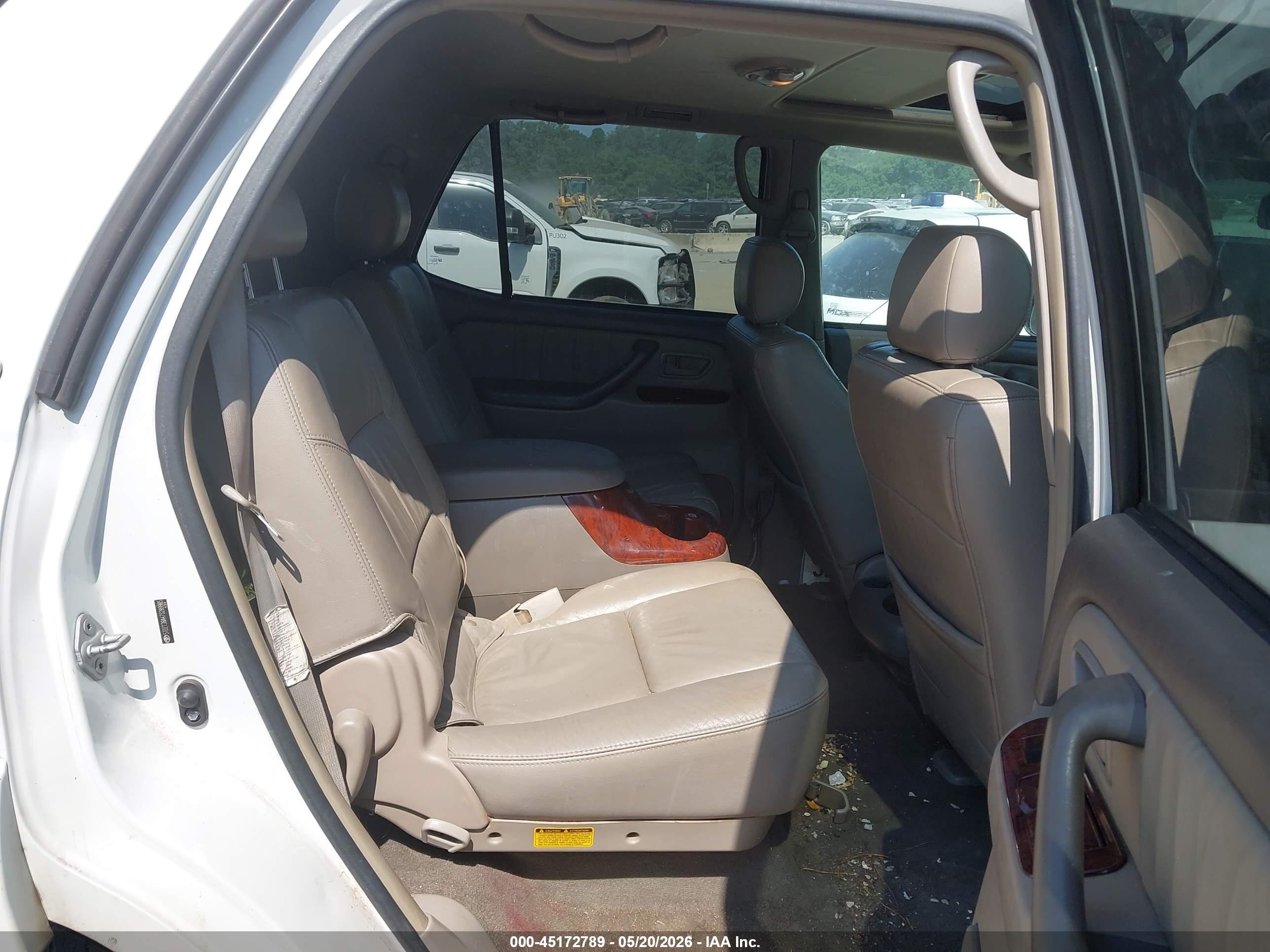 2007 Toyota Sequoia Limited V8 White vin: 5TDZT38A47S289985