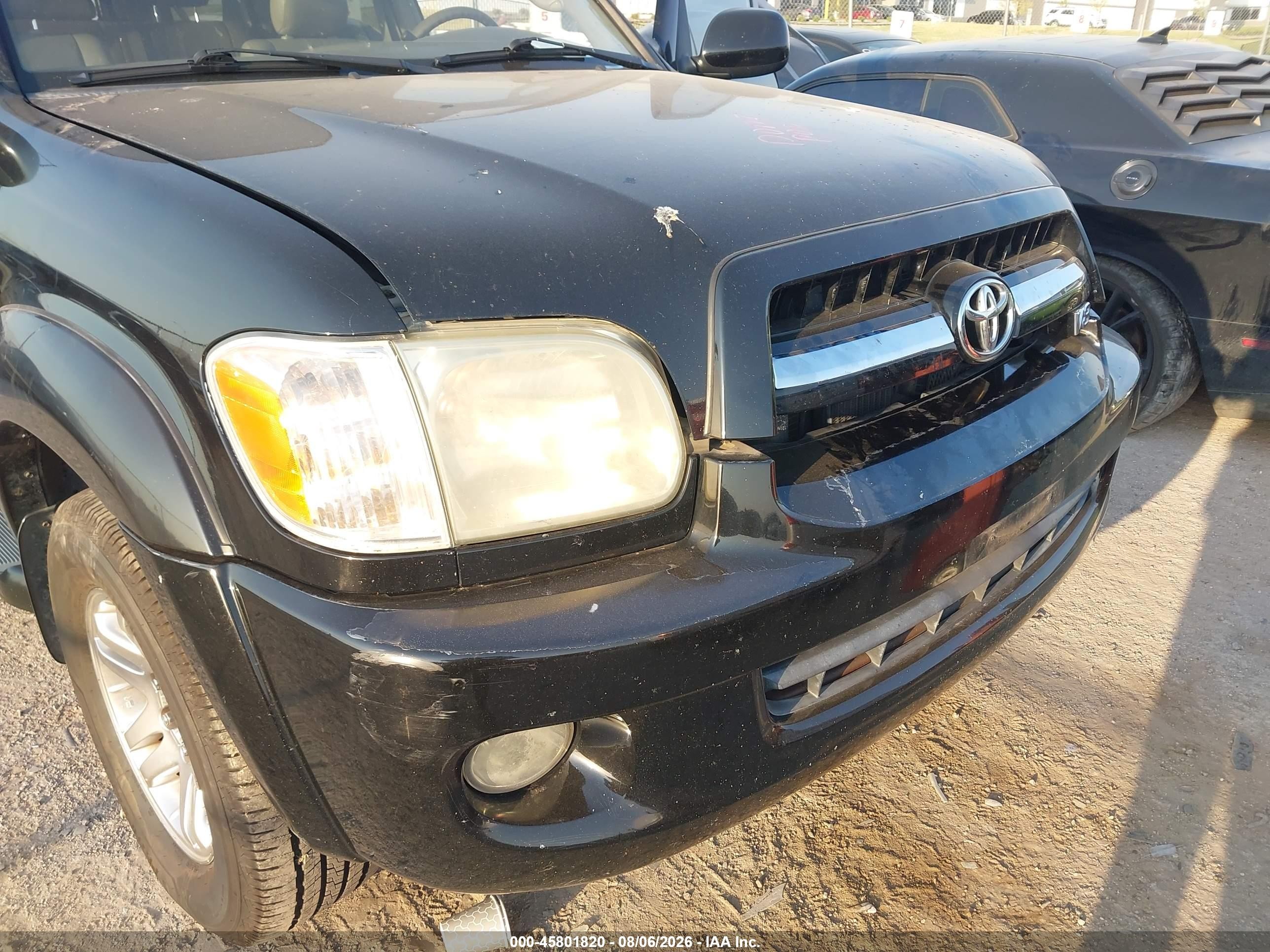 2005 Toyota Sequoia Limited V8 Black vin: 5TDZT38A65S260761