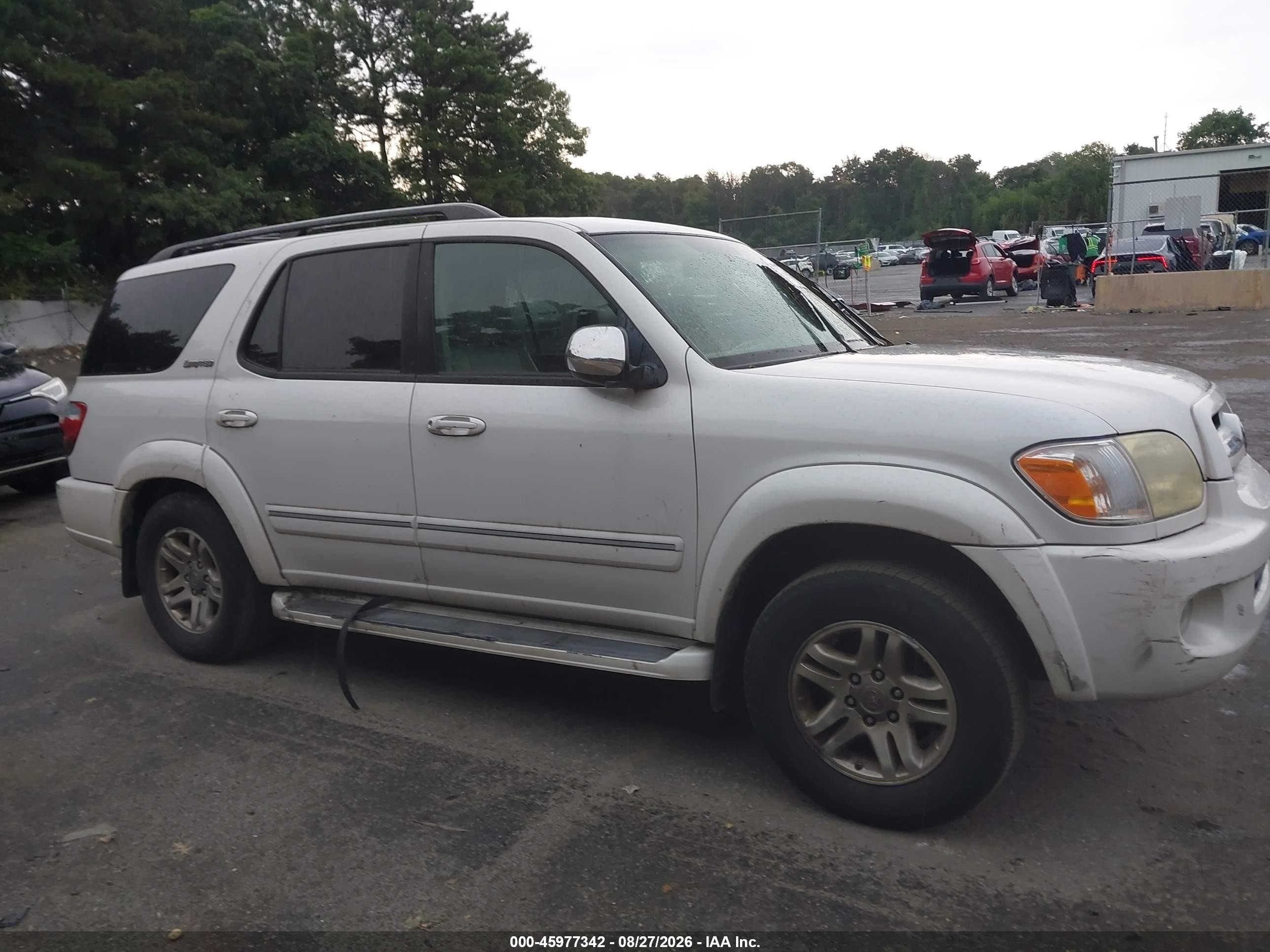 2007 Toyota Sequoia Limited Белый vin: 5TDZT38A67S293214