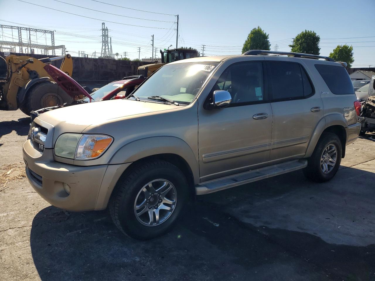 2007 Toyota Sequoia Limited Beige vin: 5TDZT38A67S295352