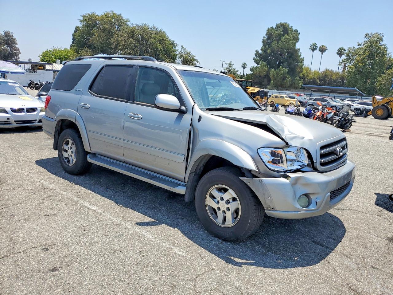 2002 Toyota Sequoia Limited Silver vin: 5TDZT38A72S079227