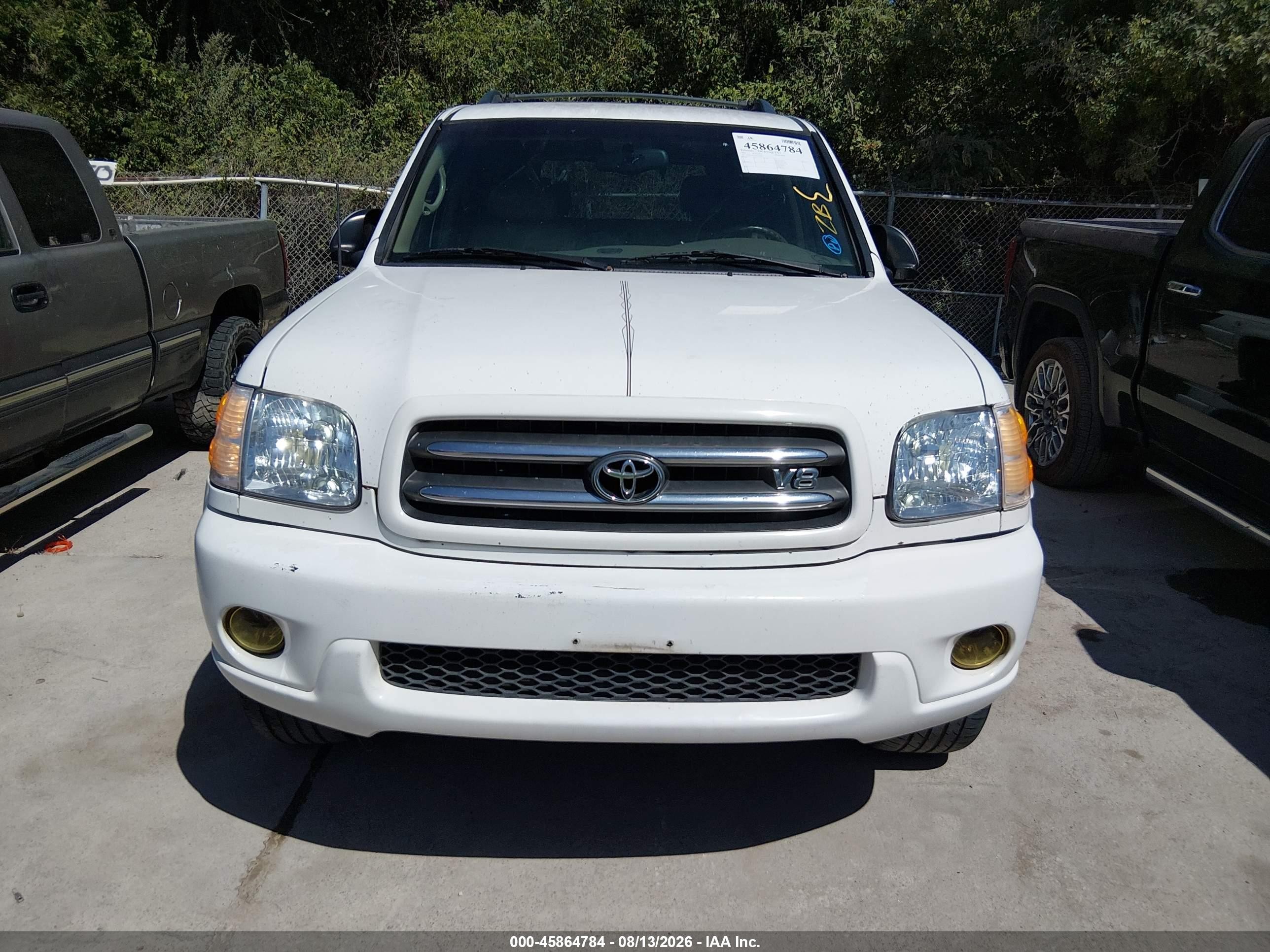 2003 Toyota Sequoia Limited V8 Белый vin: 5TDZT38A73S172069