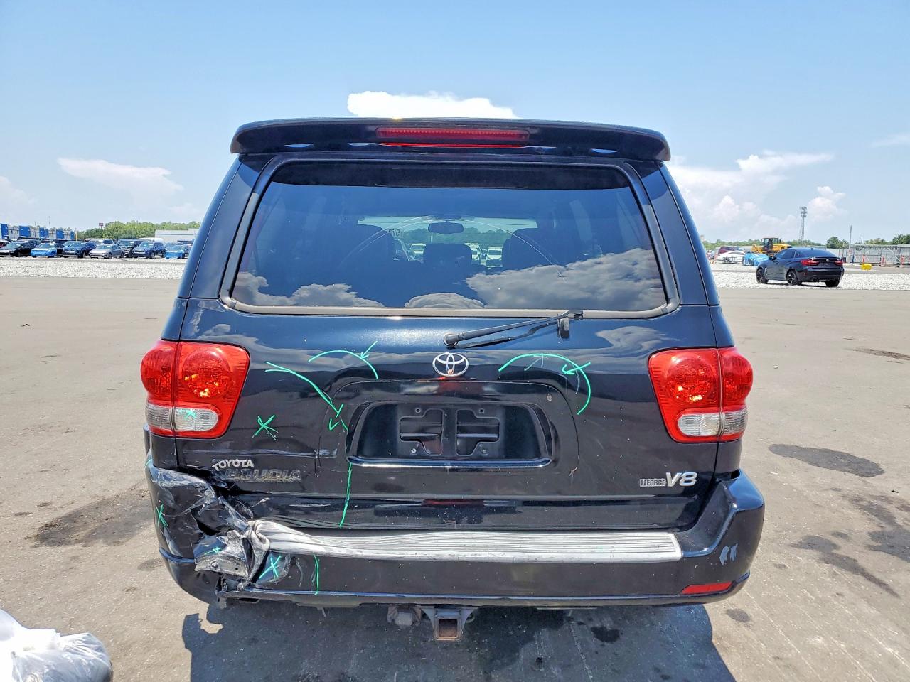 2006 Toyota Sequoia Limited Black vin: 5TDZT38A76S280910