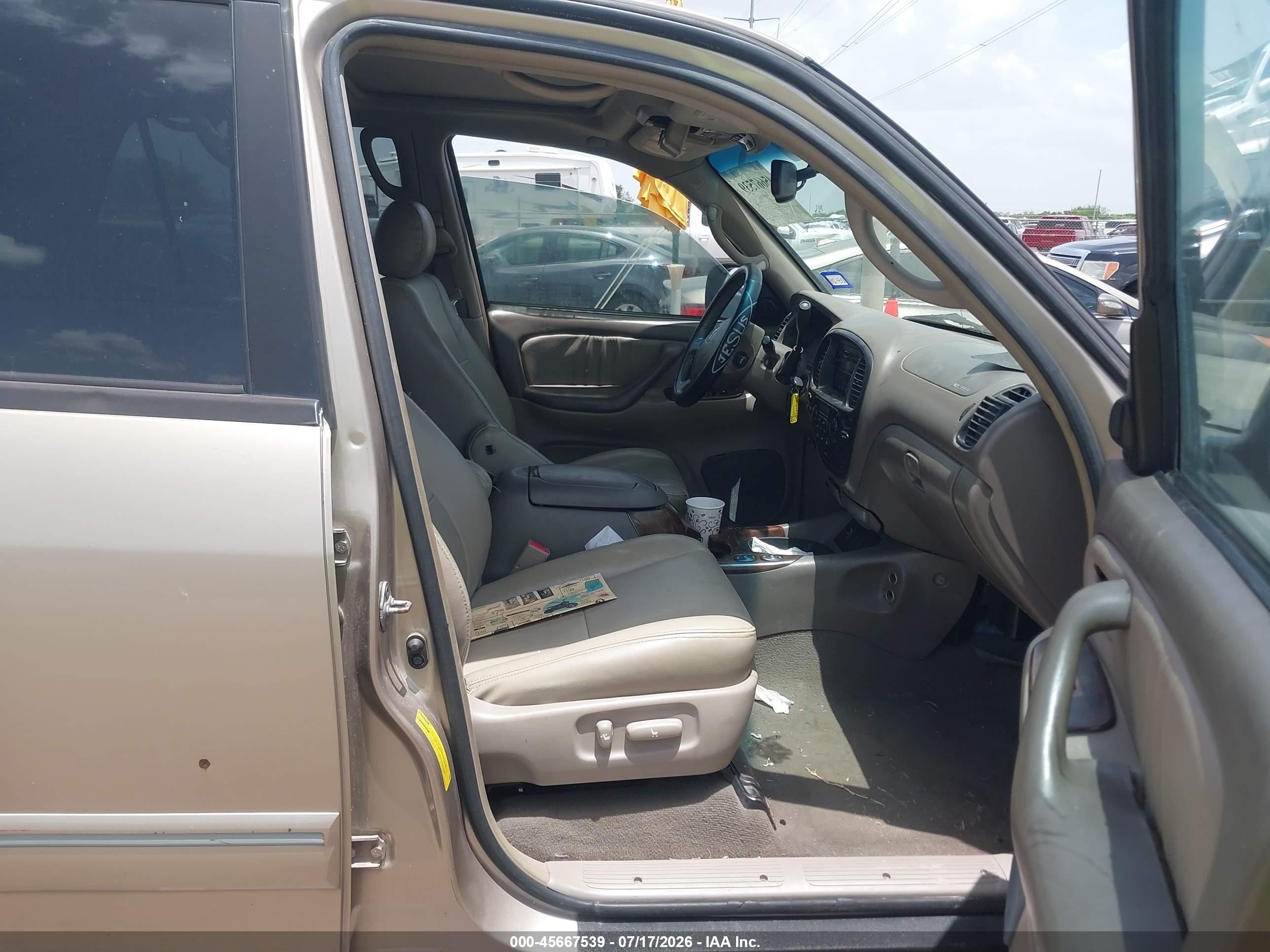 2007 Toyota Sequoia Limited V8 Brown vin: 5TDZT38A77S287633