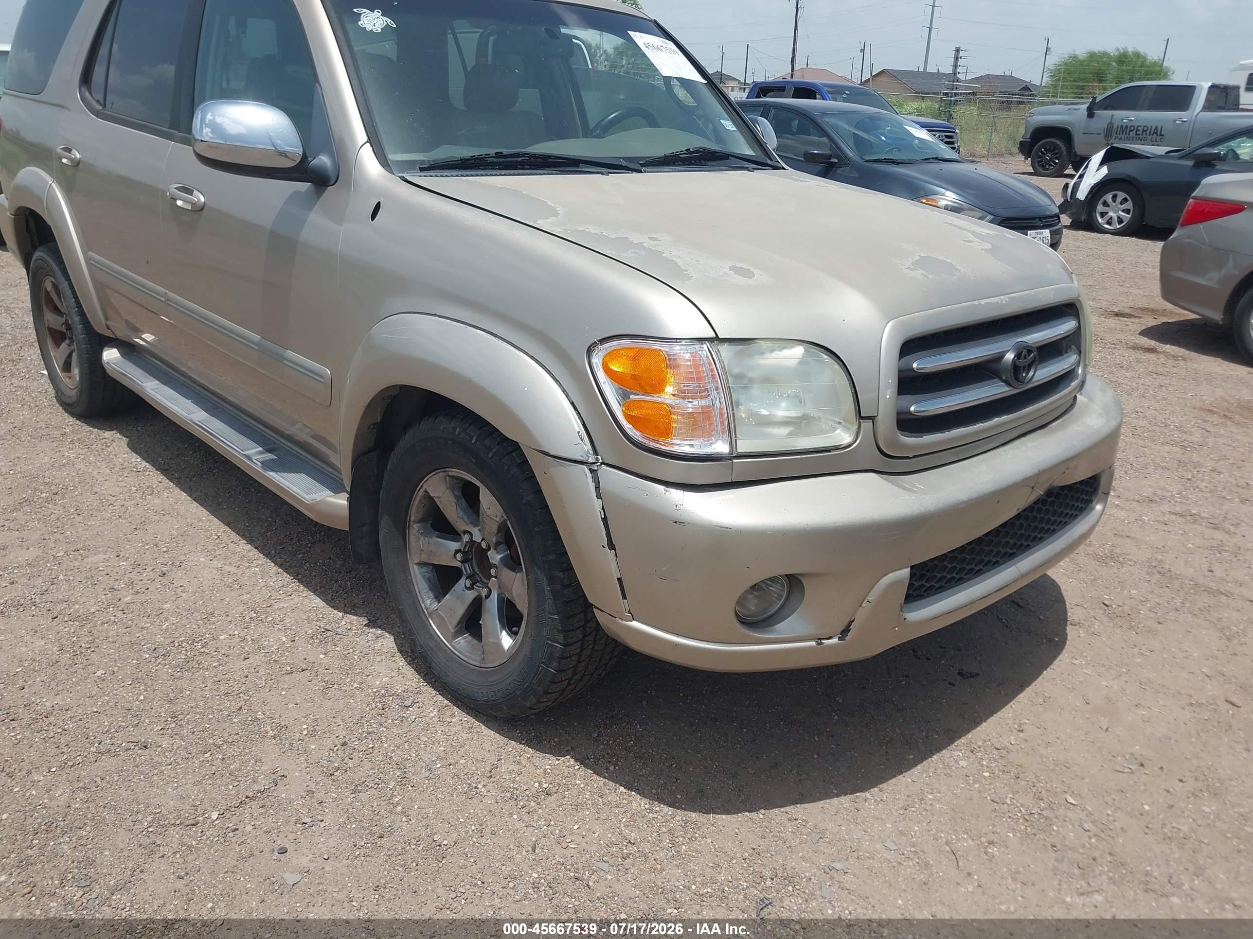2007 Toyota Sequoia Limited V8 Brown vin: 5TDZT38A77S287633