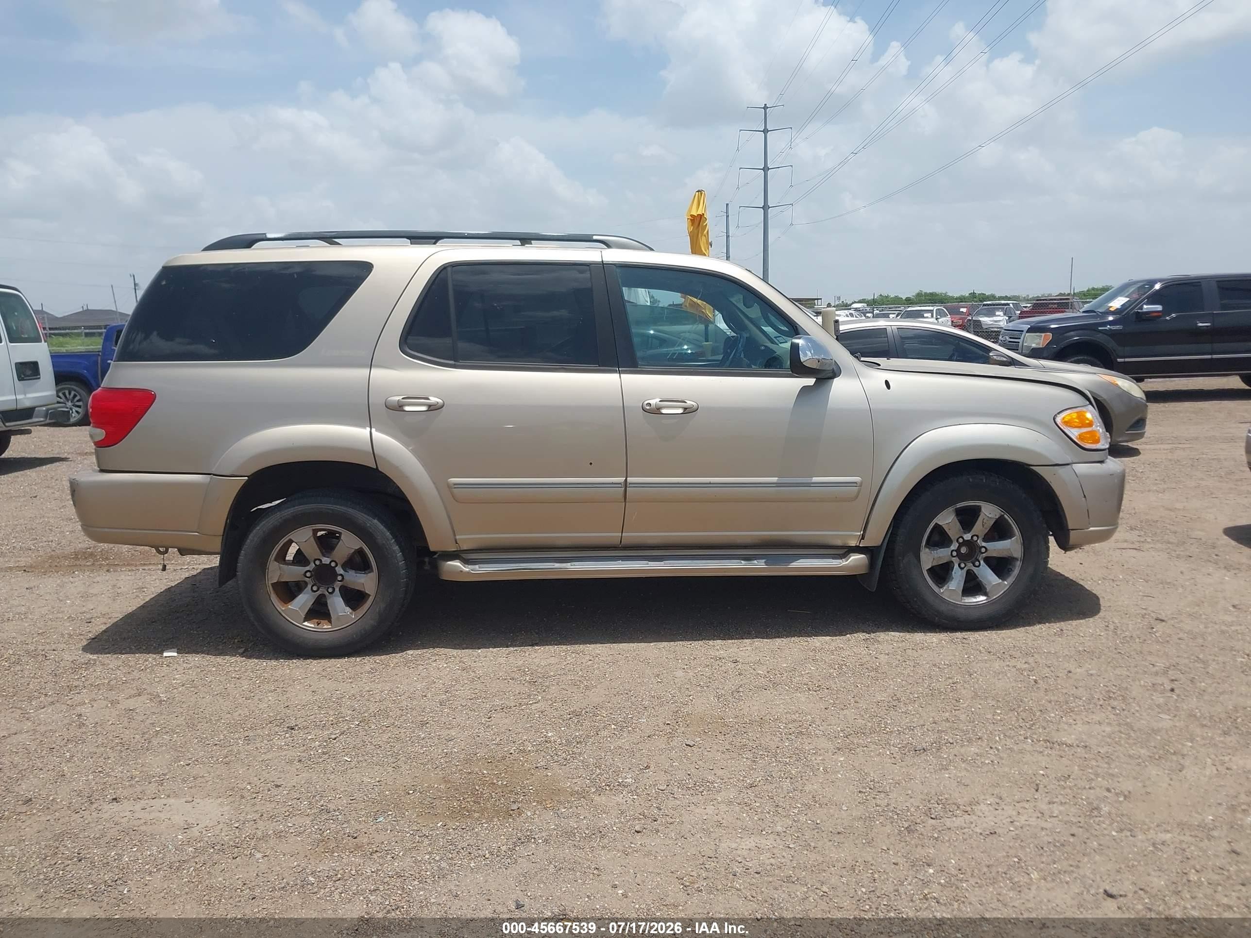 2007 Toyota Sequoia Limited V8 Brown vin: 5TDZT38A77S287633