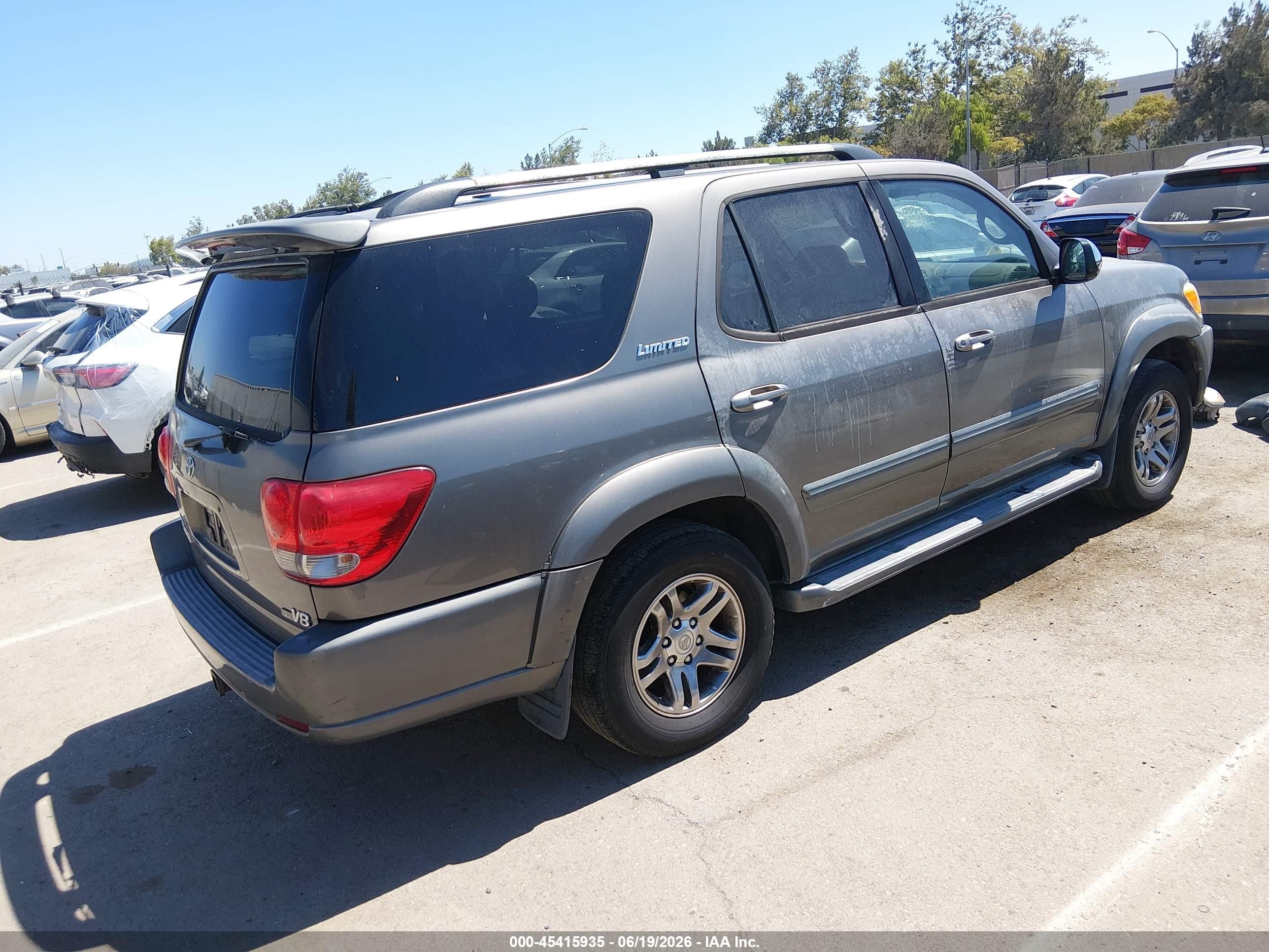 2007 Toyota Sequoia Limited Champagne vin: 5TDZT38A77S293979