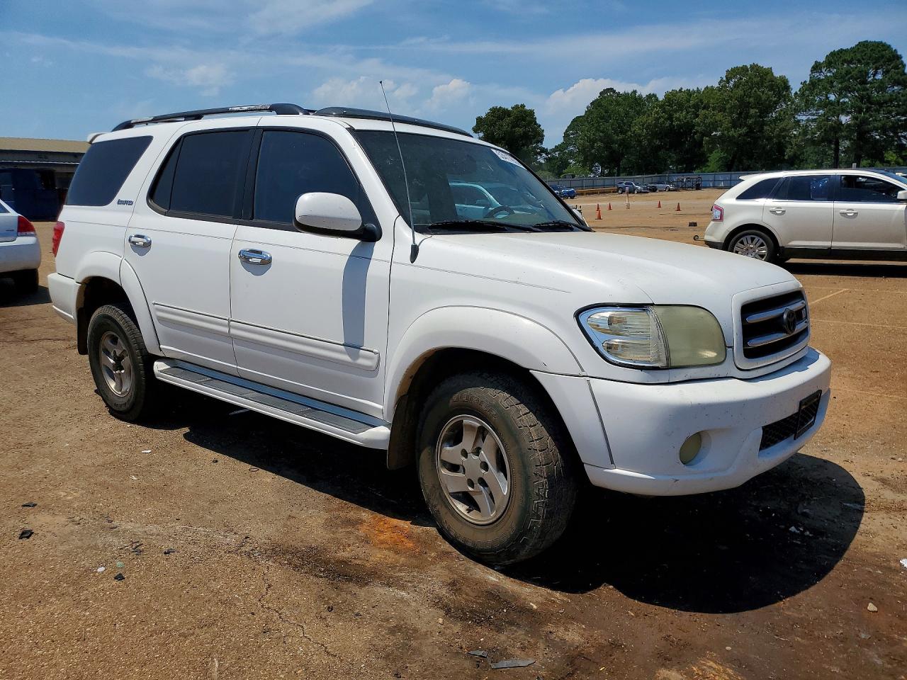 2001 Toyota Sequoia Limited White vin: 5TDZT38A81S042668