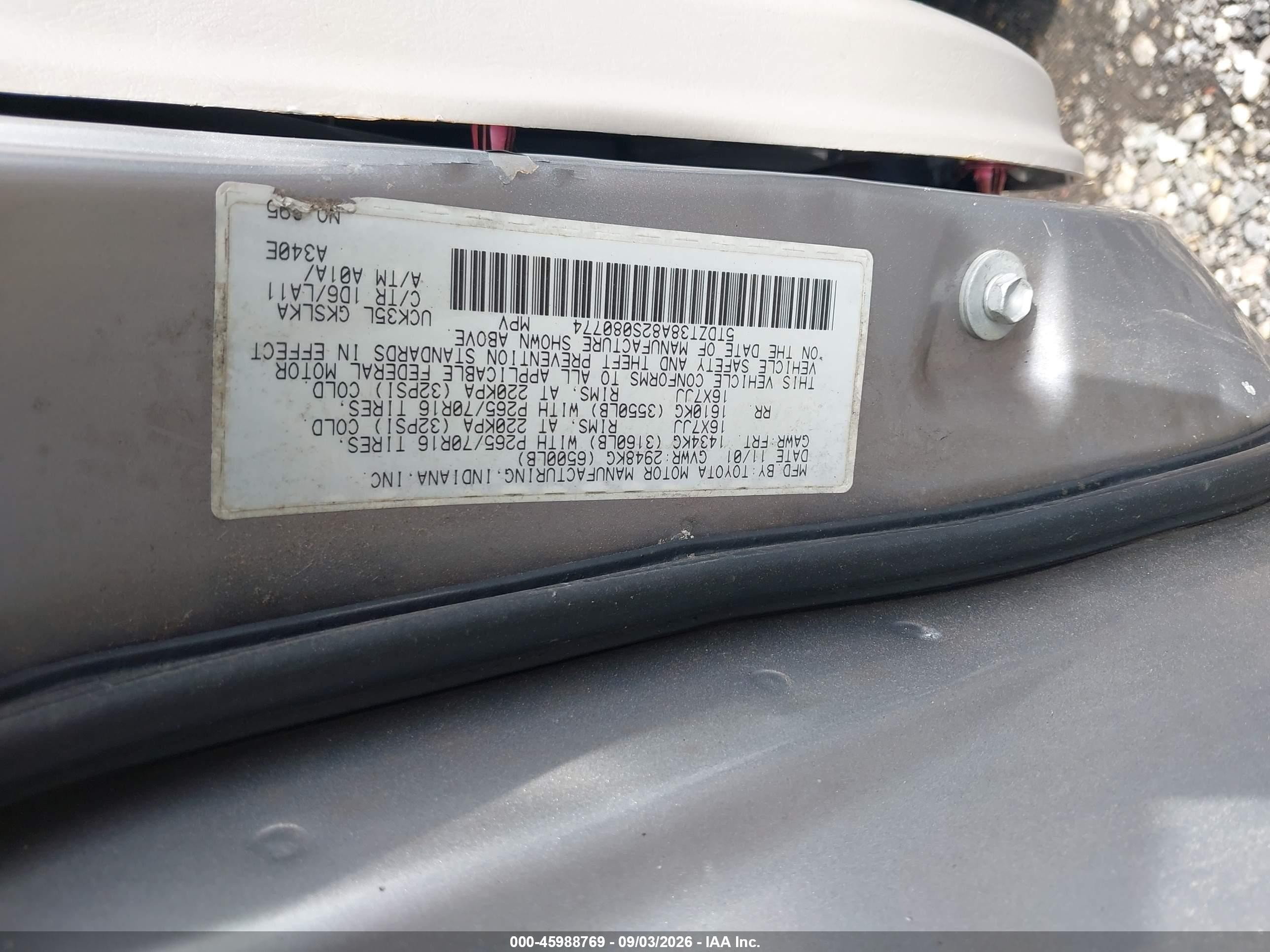 2002 Toyota Sequoia Limited V8 Silver vin: 5TDZT38A82S080774