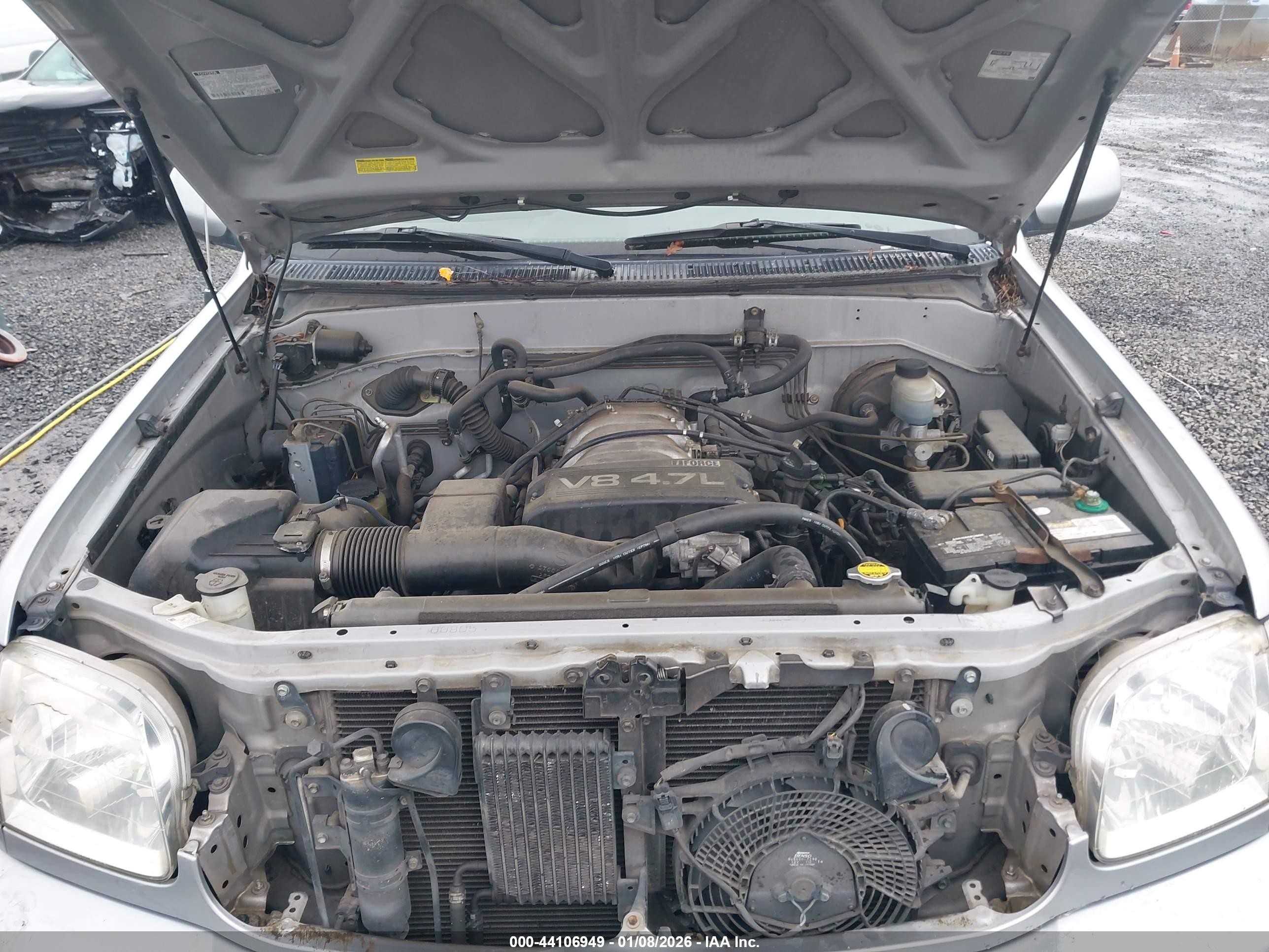 2002 Toyota Sequoia Limited V8 Silver vin: 5TDZT38A82S088261
