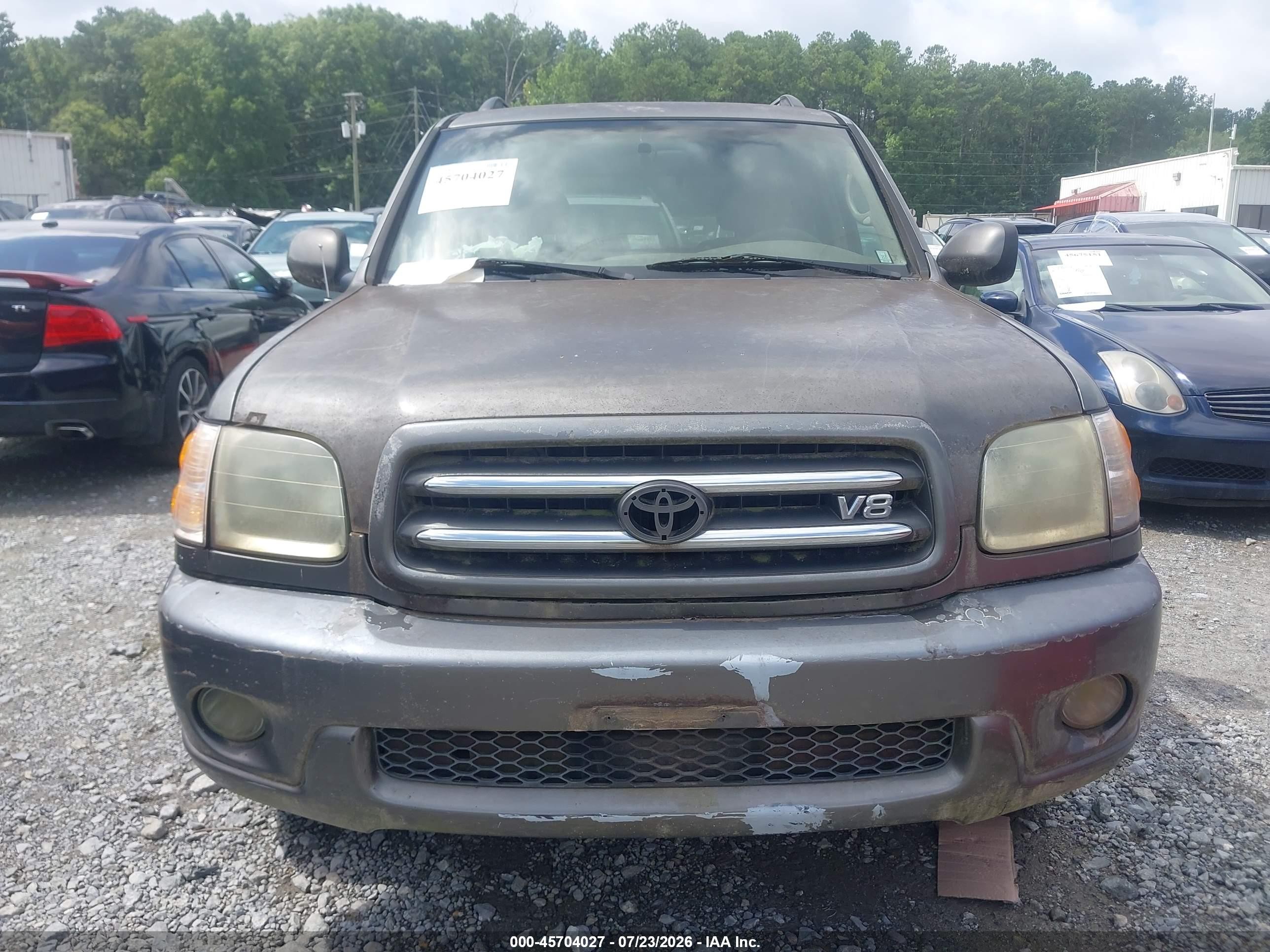 2004 Toyota Sequoia Limited V8 Orange vin: 5TDZT38A84S235763