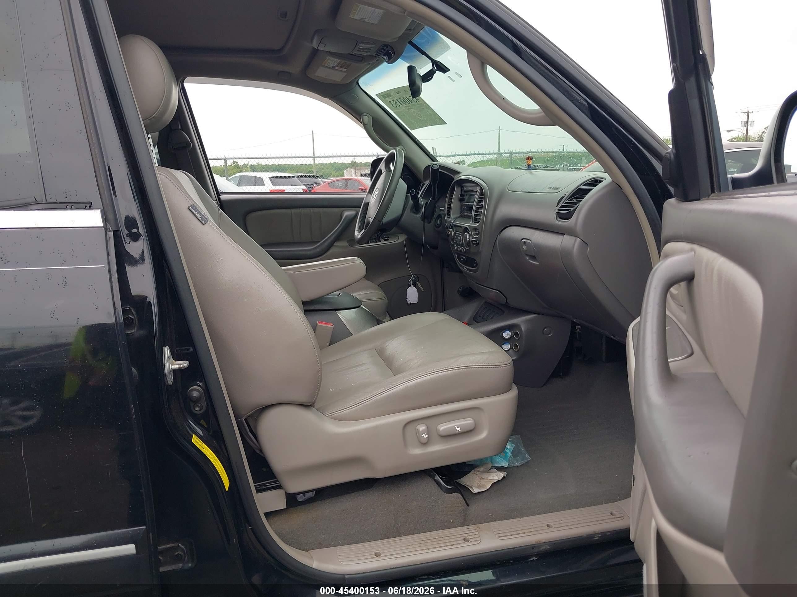 2005 Toyota Sequoia Limited V8 Black vin: 5TDZT38A85S250149