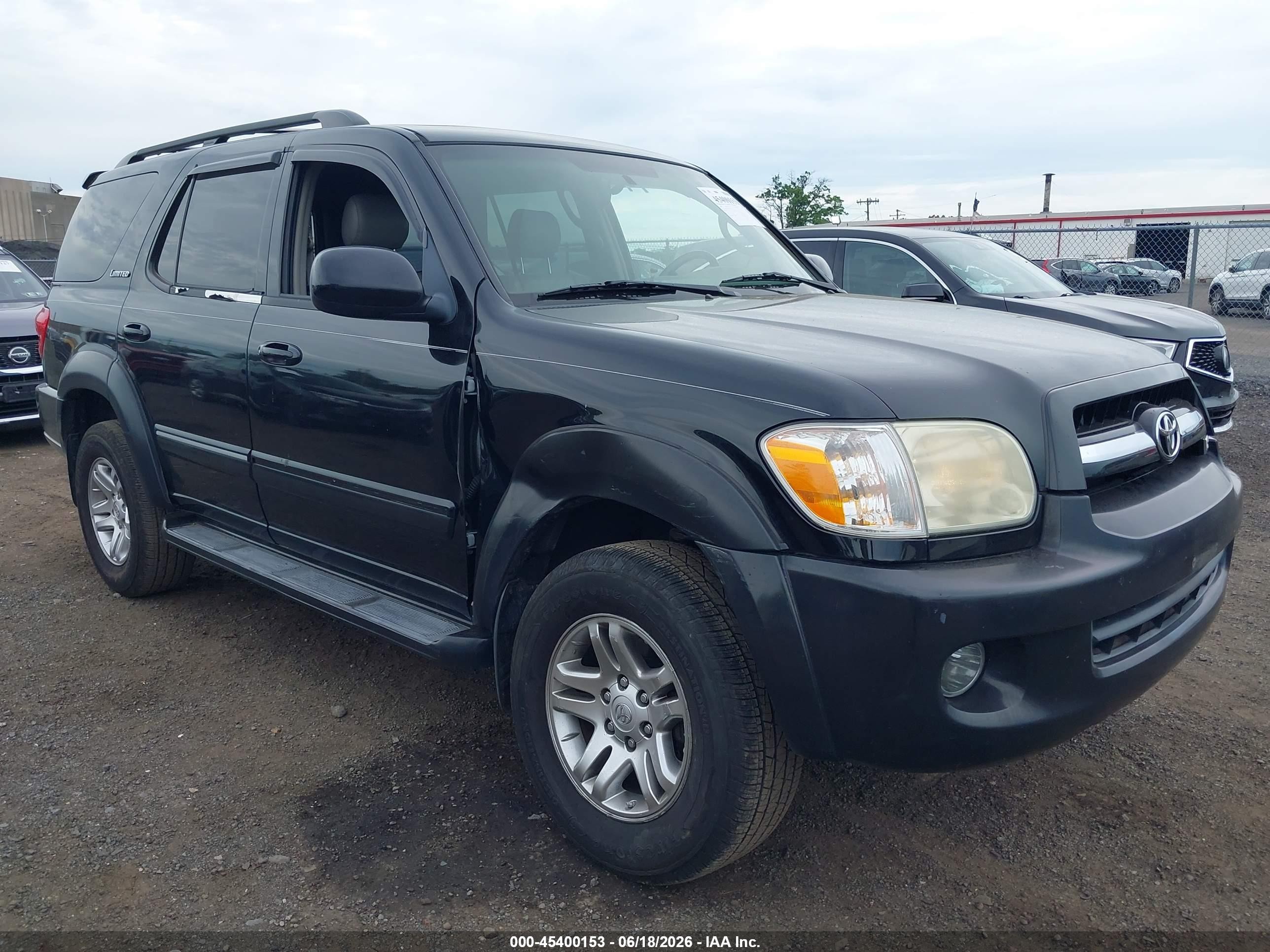 2005 Toyota Sequoia Limited V8 Black vin: 5TDZT38A85S250149