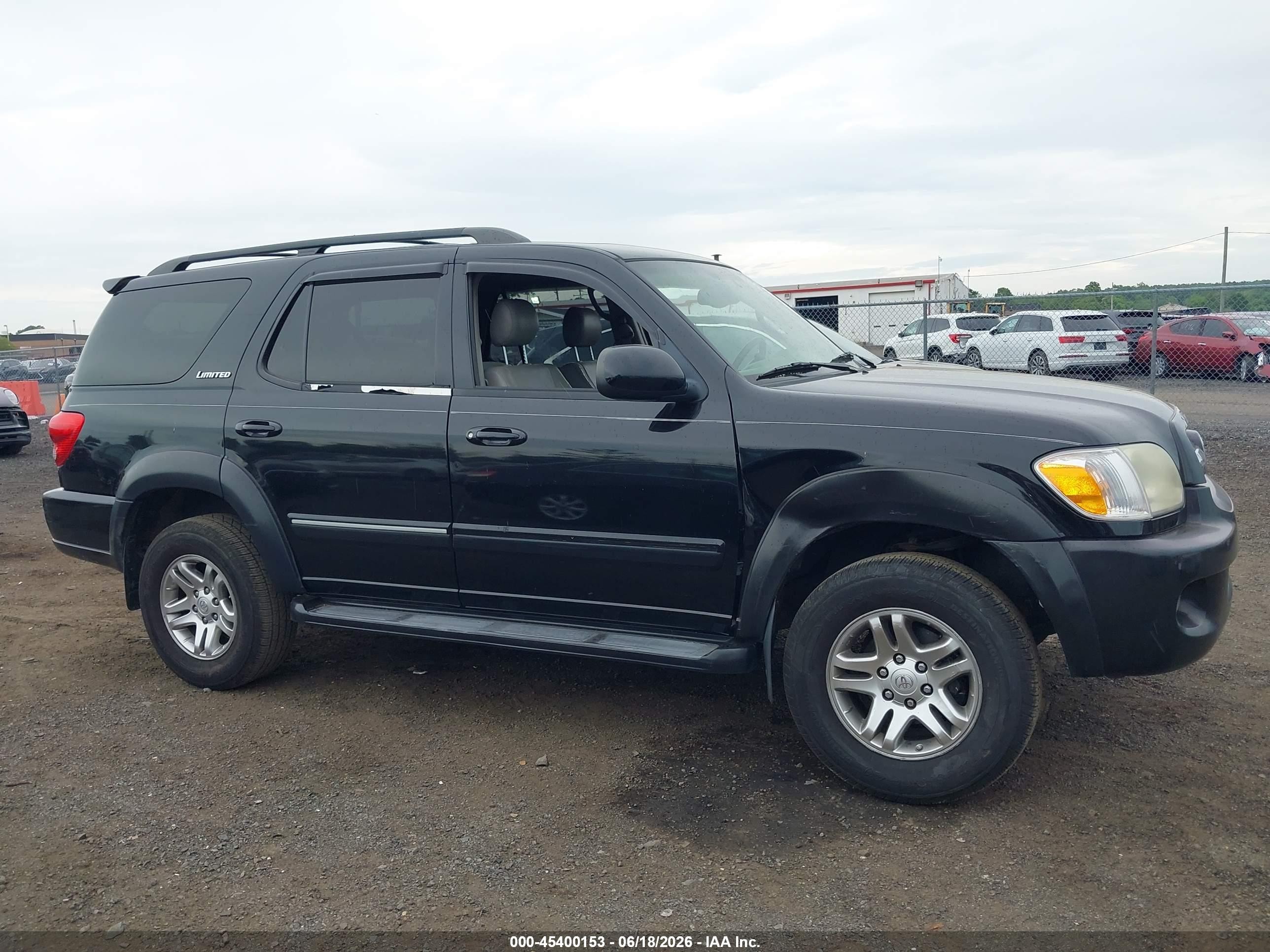 2005 Toyota Sequoia Limited V8 Black vin: 5TDZT38A85S250149