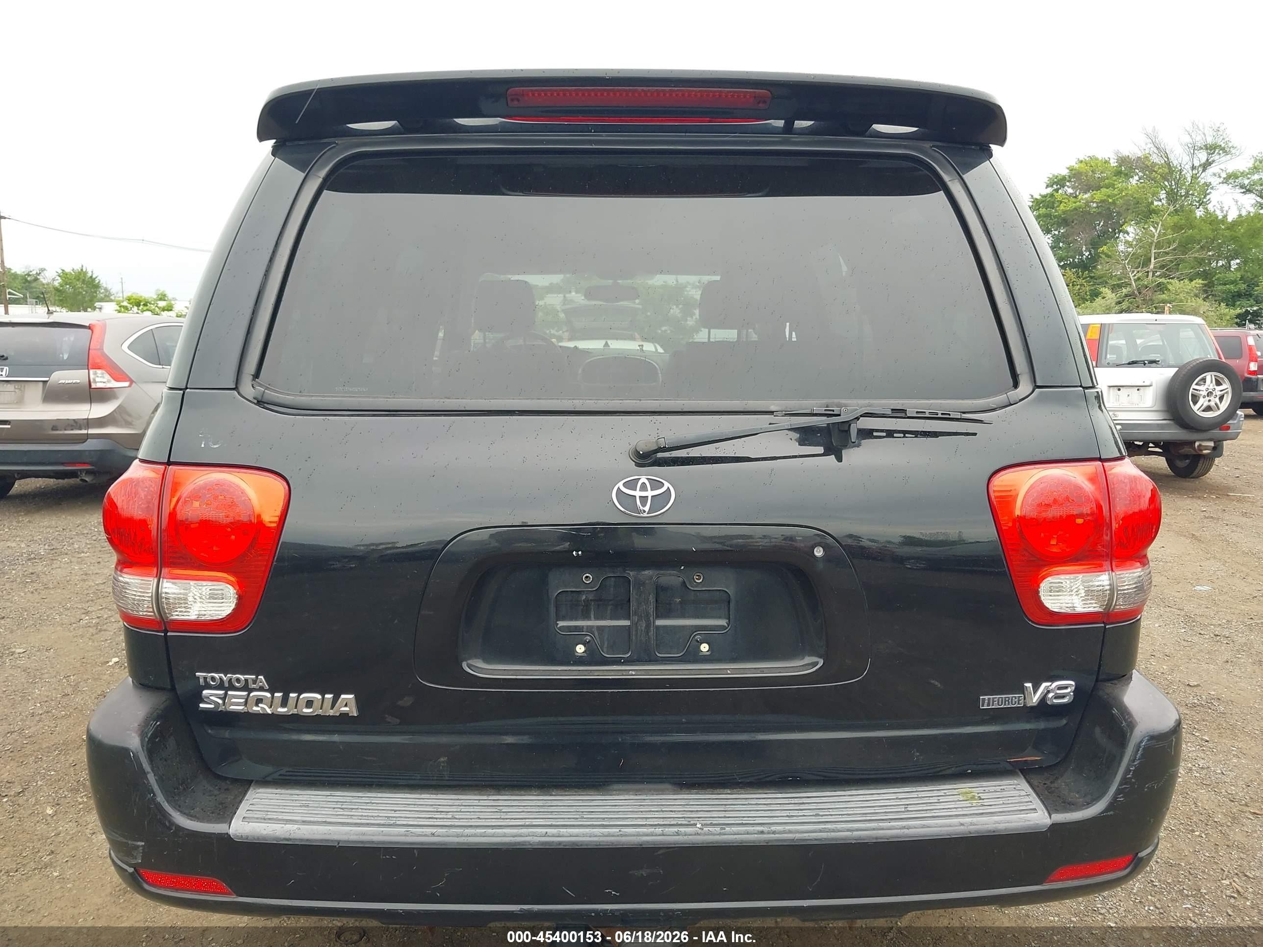 2005 Toyota Sequoia Limited V8 Black vin: 5TDZT38A85S250149