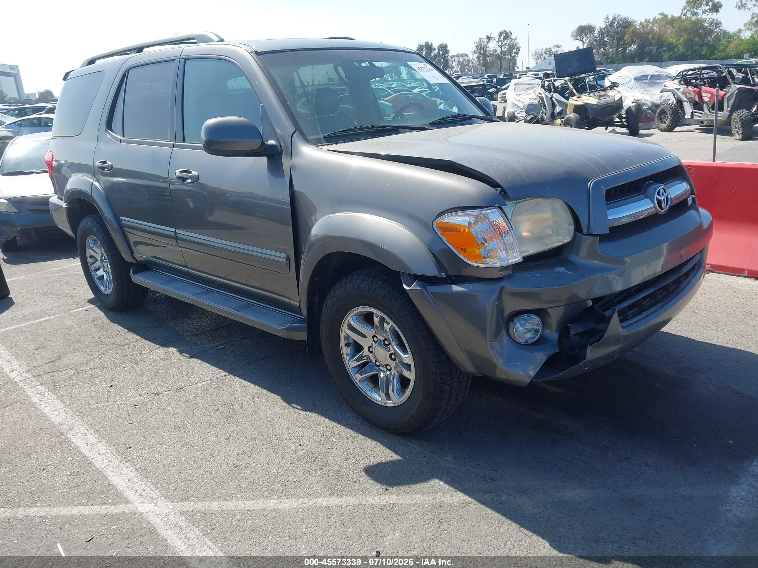 2006 Toyota Sequoia Limited V8 Gray vin: 5TDZT38A86S280320